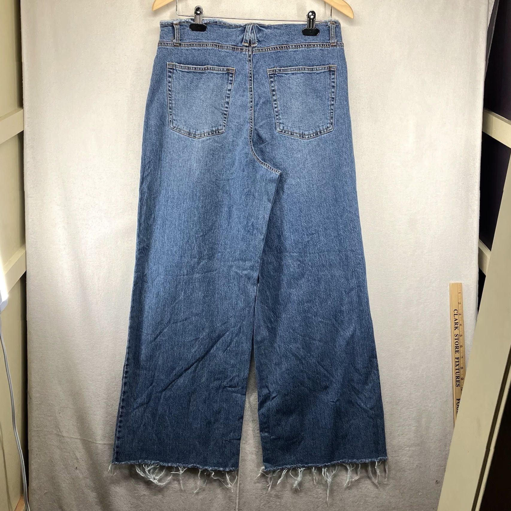 Vintage VANILLA STAR Women's Baggy Jeans 90s Y2K Retro Wide-Leg Blue 12 Inch Pipes 32x29 Size 32" / US 10 / IT 46 - 2 Thumbnail