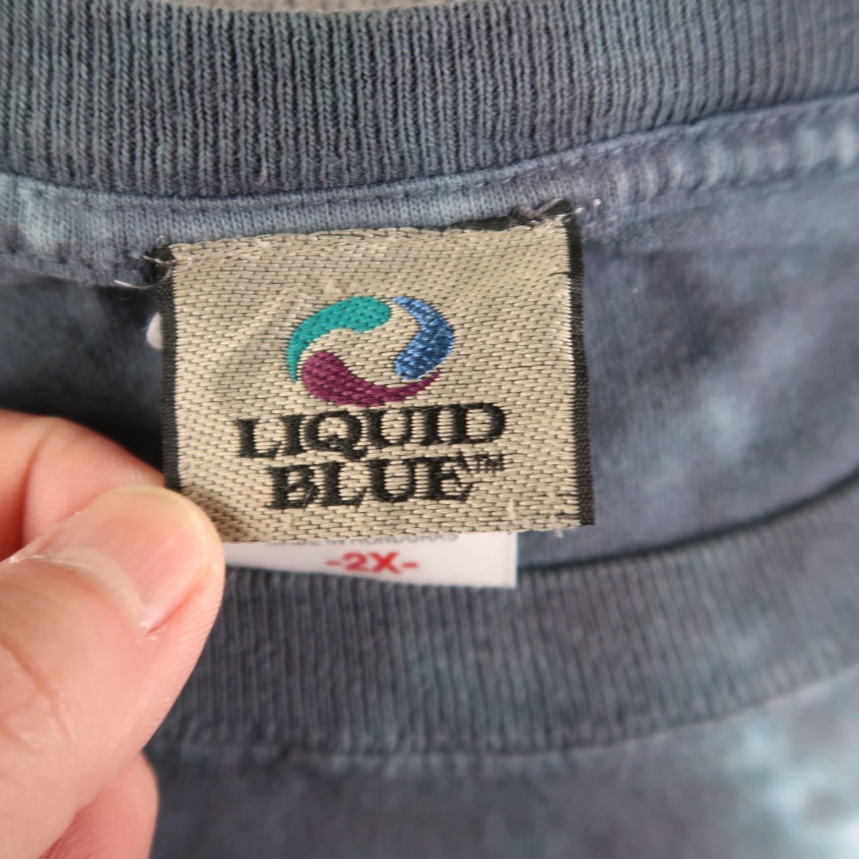 Liquid Blue VINTAGE Liquid Blue Grateful Dead Shirt 2XL Blue Graphic Print Short Sleeve Crew Neck Mens Rock 90s Steal Your Face Size US XXL / EU 58 / 5 - 7 Thumbnail