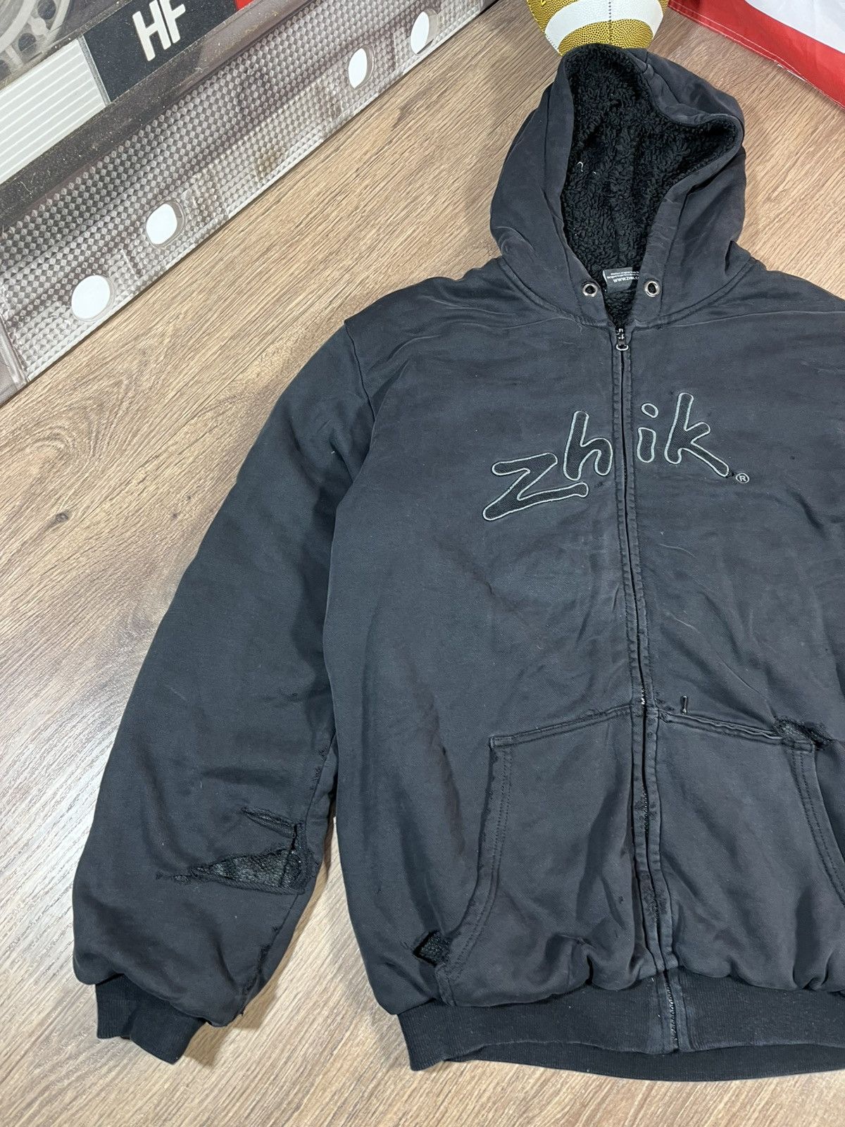 Band Tees Zhik Distressed 😫 Zip Hoodie Size US XL / EU 56 / 4 - 2 Thumbnail