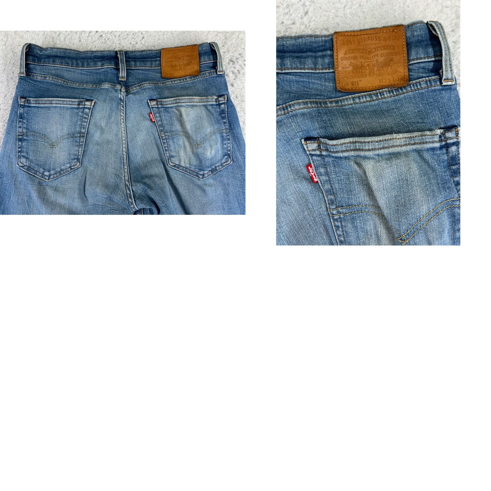 Levi's Levi's 511 Jeans Adult 31 Denim Blue Cotton Blend Slim Straight 5-Pocket Regular Read Read Size US 31 - 11 Thumbnail