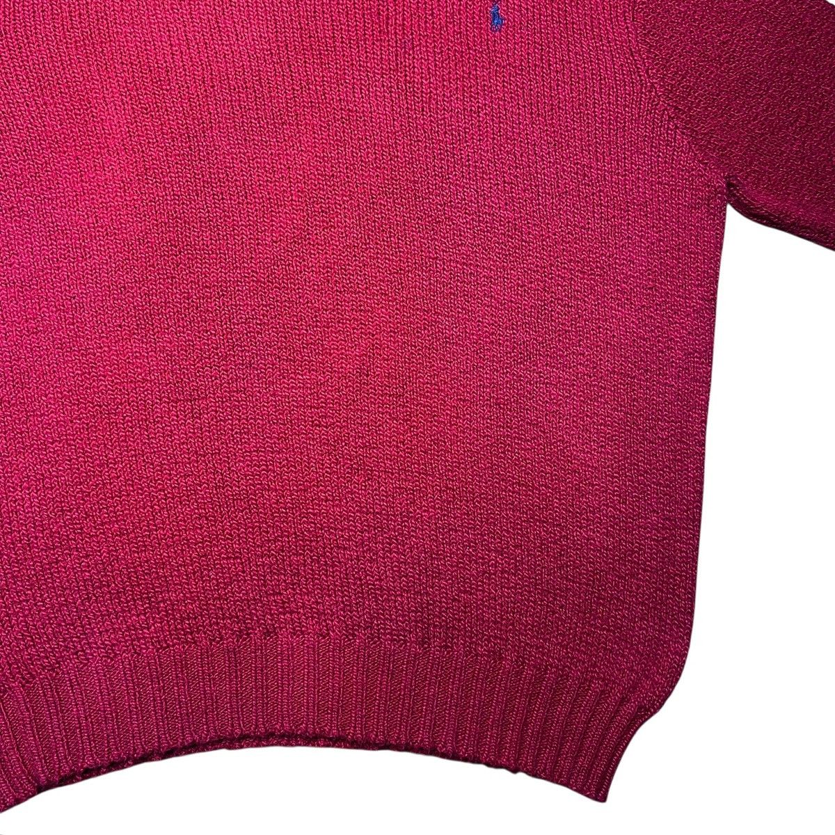 Polo Ralph Lauren Vintage Polo Ralph Lauren Red Cotton Knit Pullover Sweater Size US L / EU 52-54 / 3 - 6 Thumbnail