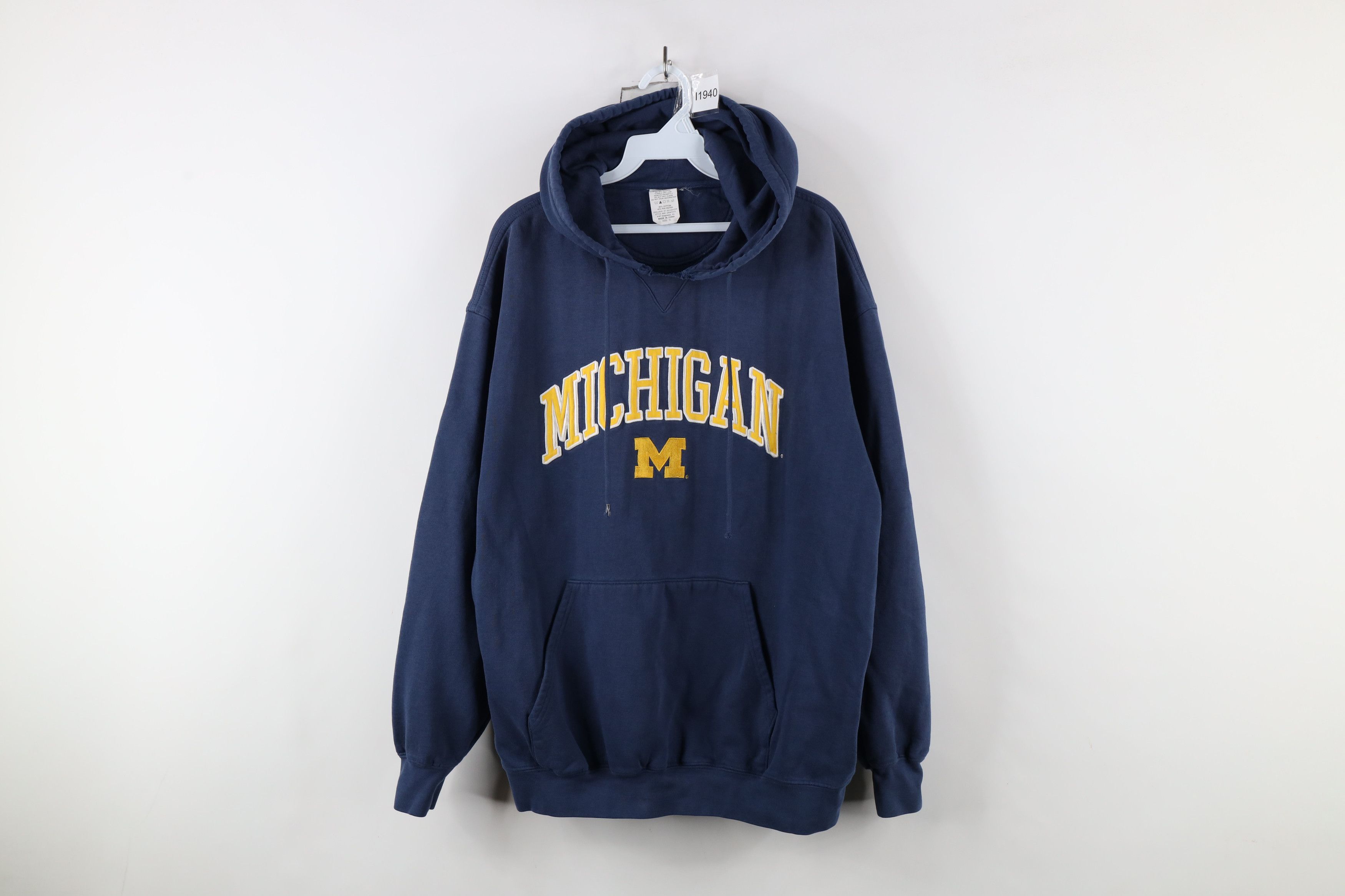 Vintage Vintage 90s Out University of Michigan Hoodie Sweatshirt Size US XL / EU 56 / 4 - 1 Thumbnail
