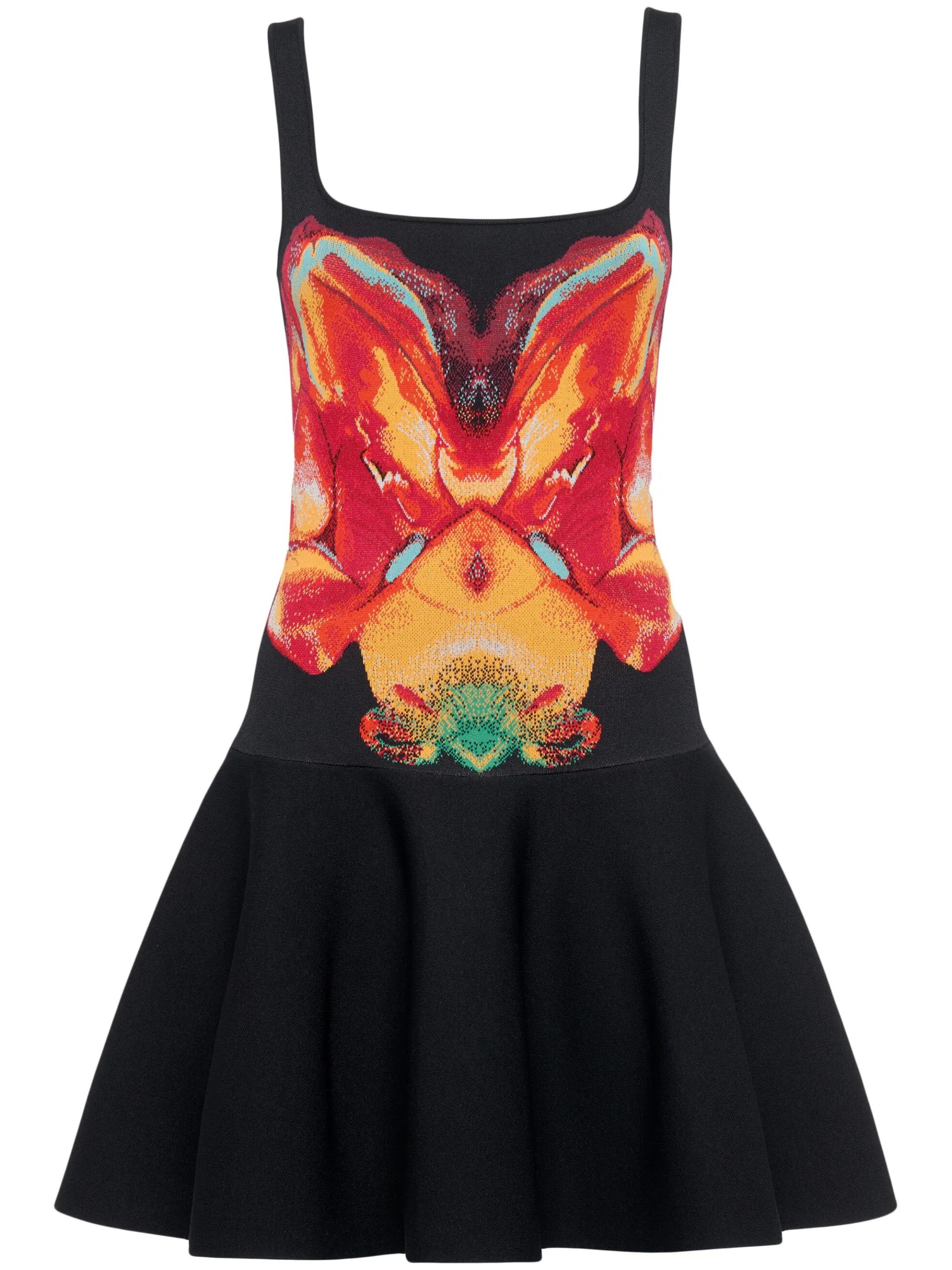Alexander McQueen o1y0325 Mini Dress in Black Size S / US 4 / IT 40 - 1 Thumbnail