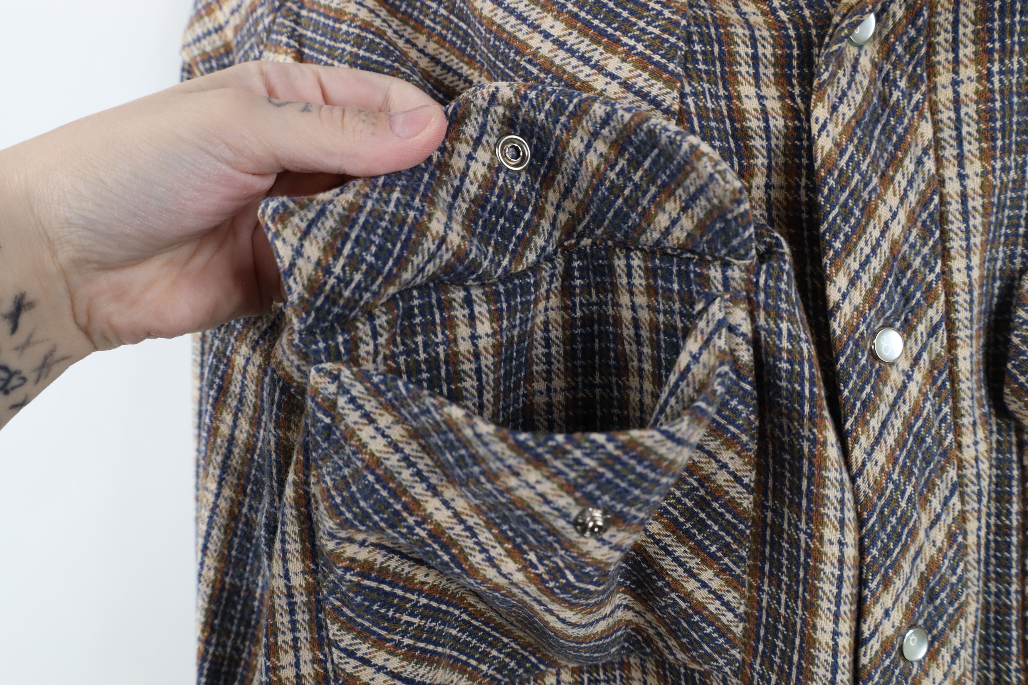 Vintage Vintage 90s Streetwear Heavyweight Flannel Snap Button Shirt Size US M / EU 48-50 / 2 - 6 Thumbnail