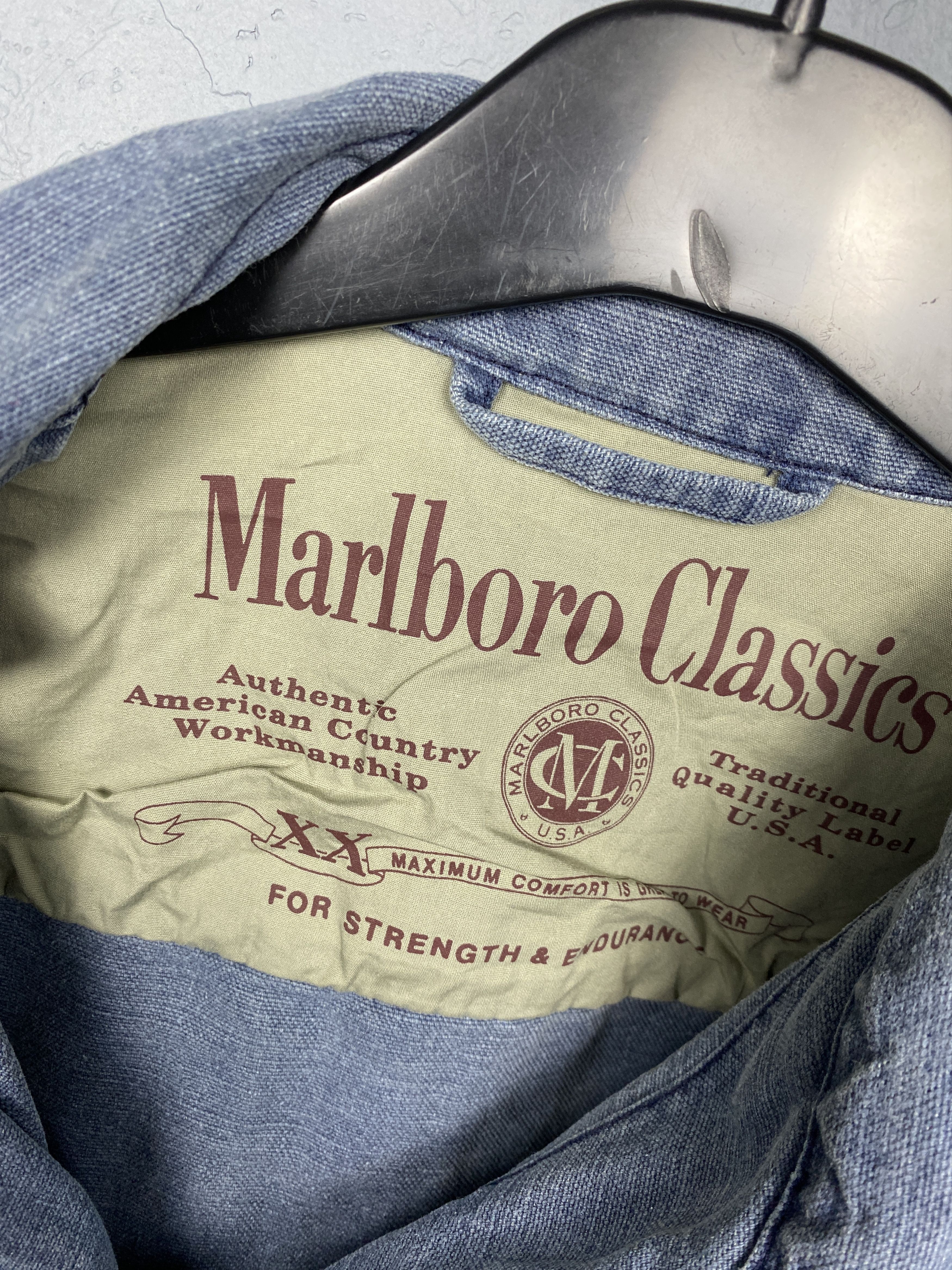 Marlboro Marlboro Classics Vintage Mens Denim Jacket Size US L / EU 52-54 / 3 - 5 Thumbnail