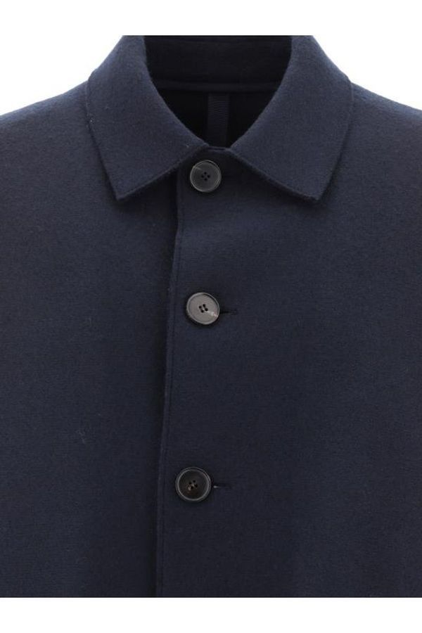 Harris Wharf London o1s22i1n1024 Single-Breasted Pressed Wool Coat in Blue Size US M / EU 48-50 / 2 - 3 Thumbnail