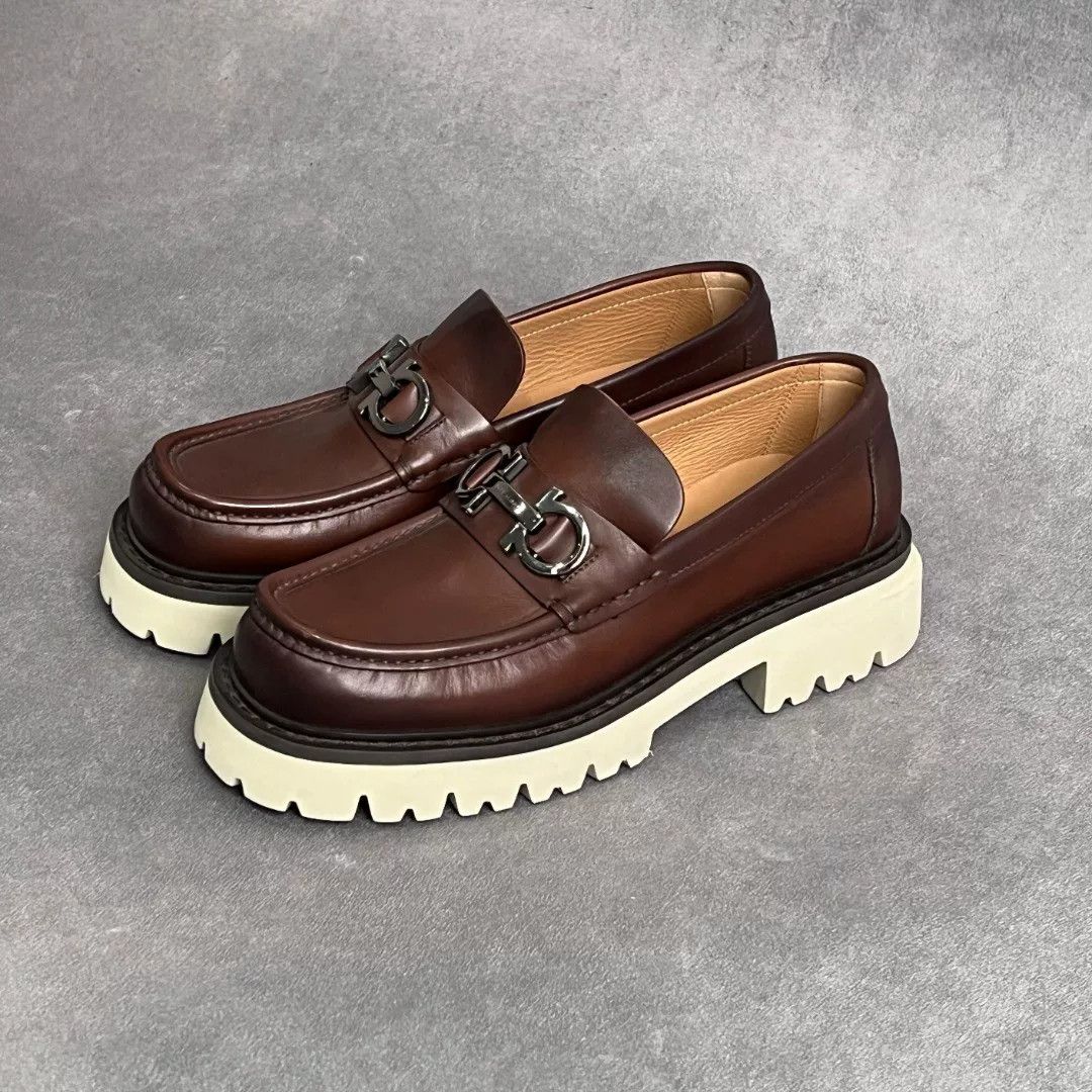 Salvatore Ferragamo Salvatore Ferragamo Leather Brown Lowtop Sneakers 7 Men Size US 7 / EU 40 - 1 Thumbnail