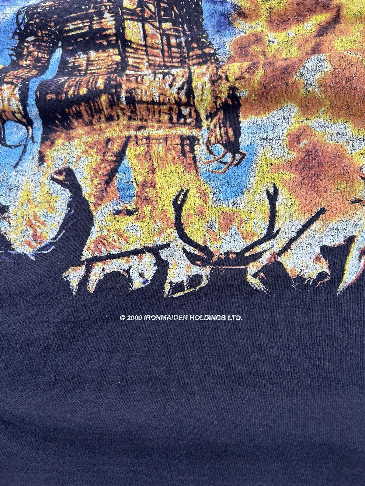 Iron Maiden × Vintage Vintage Iron Maiden Shirt Size US XL / EU 56 / 4 - 2 Thumbnail