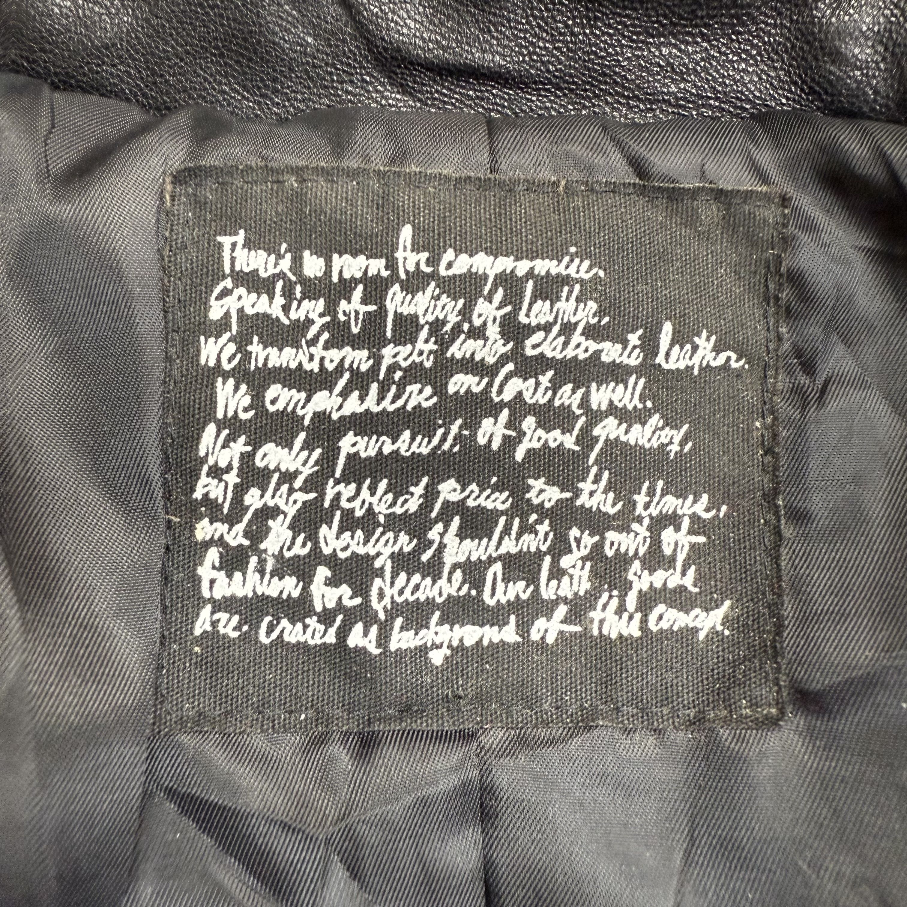Japanese Brand Nano Universe Leather Biker Jacket Size US M / EU 48-50 / 2 - 8 Thumbnail