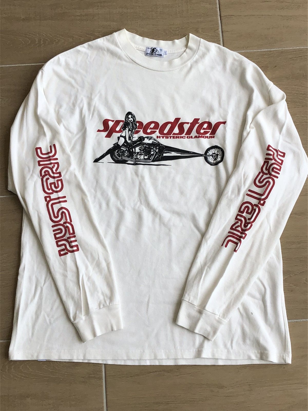 Super Hot🔥2010s Hysteric Glamour Speedster Biker Girl LS Tee