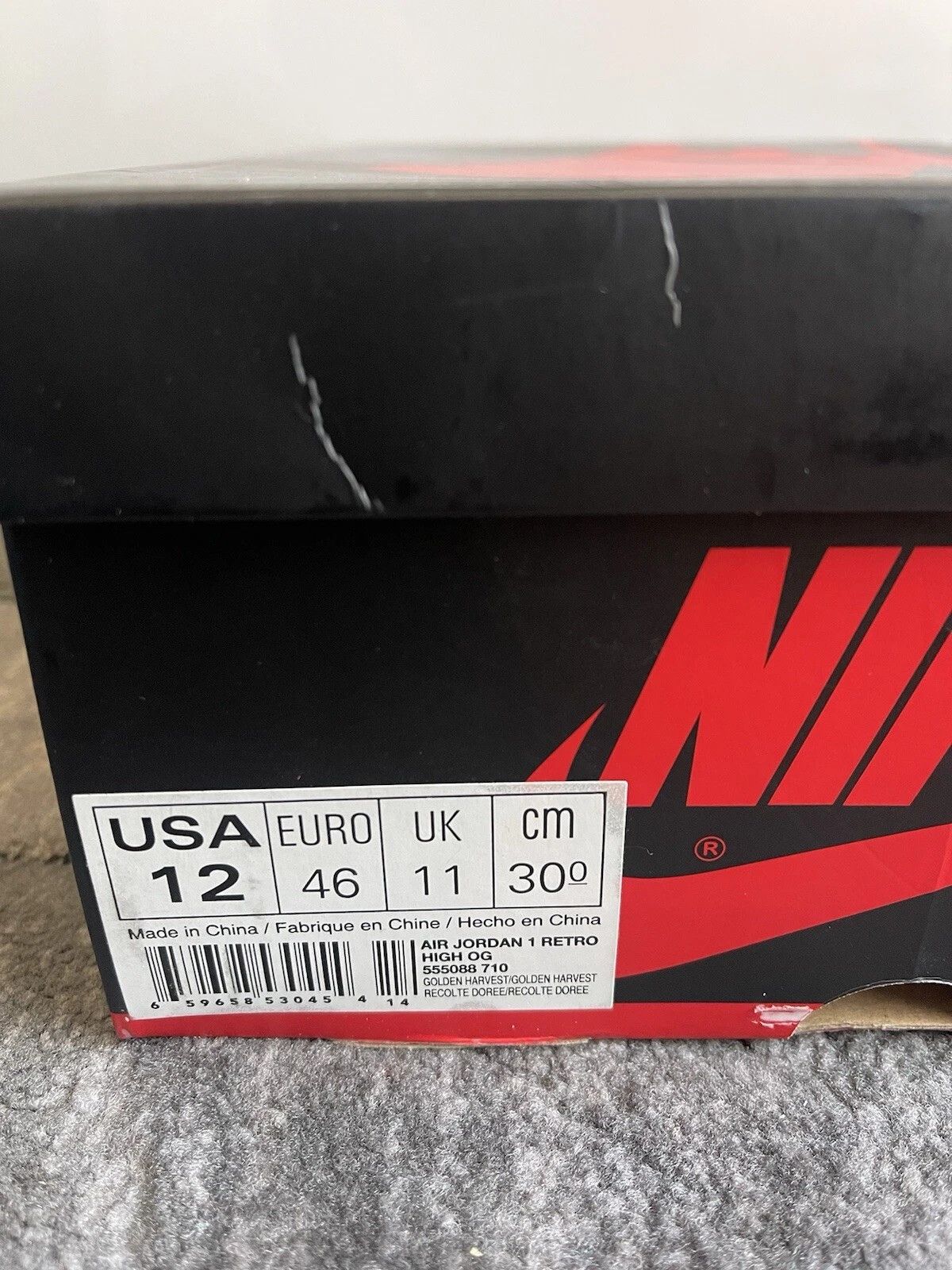 Jordan Brand Air Jordan 1 Retro OG High Wheat Size US 12 / EU 45 - 9 Thumbnail