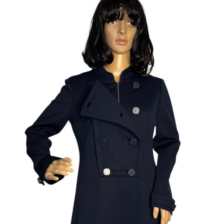 Vintage Vtg 60's Navy double breasted pop over dress military style Size M / US 6-8 / IT 42-44 - 10 Thumbnail