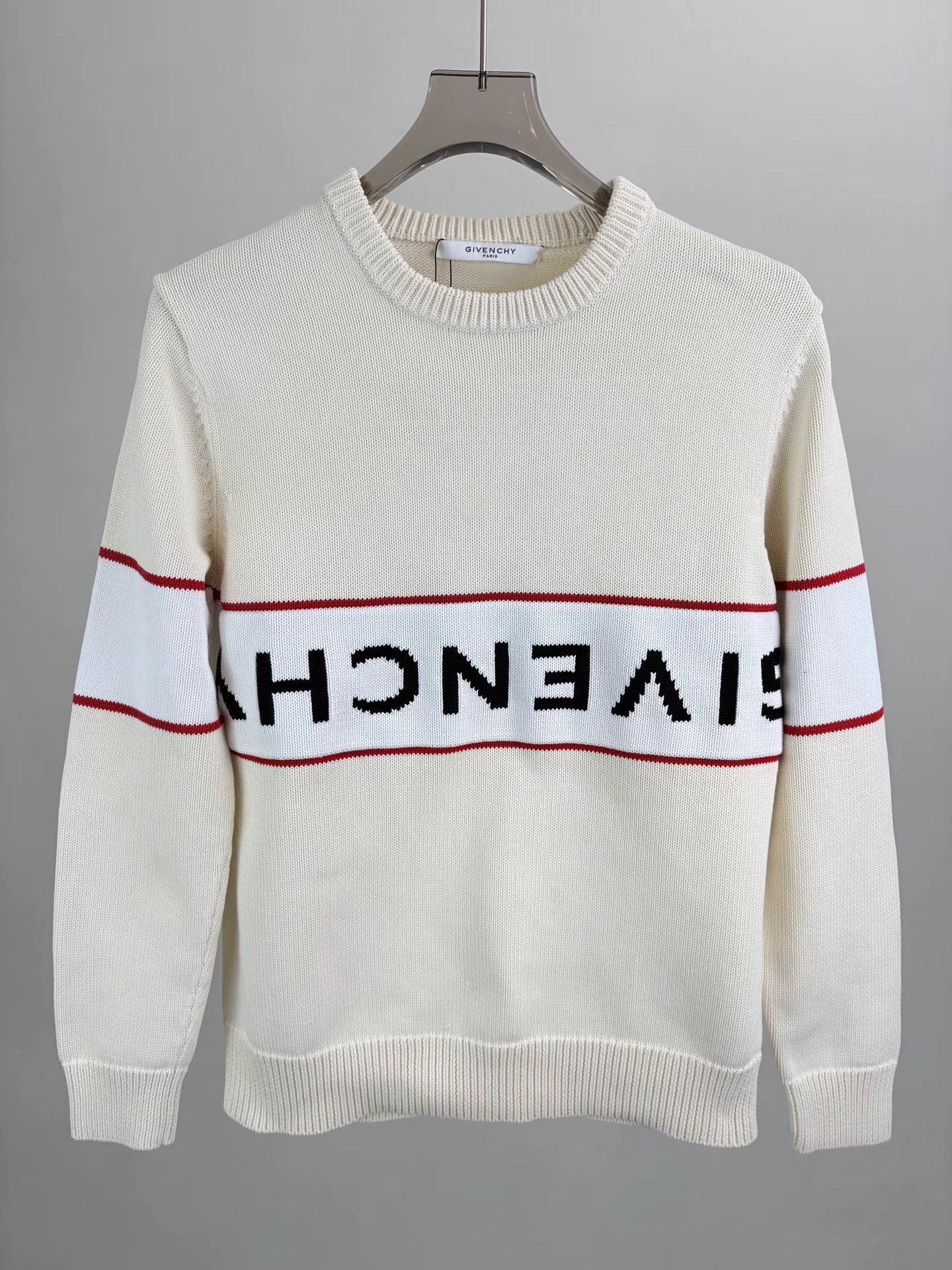 Givenchy GIVENCHY Logo Knit Long Sleeve Sweatshirt Size US M / EU 48-50 / 2 - 1 Thumbnail