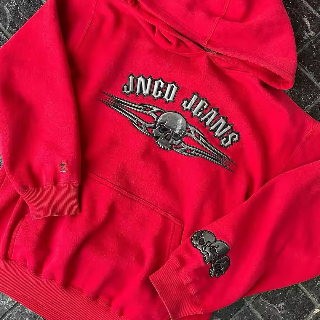 Japanese Brand × Vintage JNKO vintage skull print hoodie Size US XL / EU 56 / 4 - 3 Thumbnail