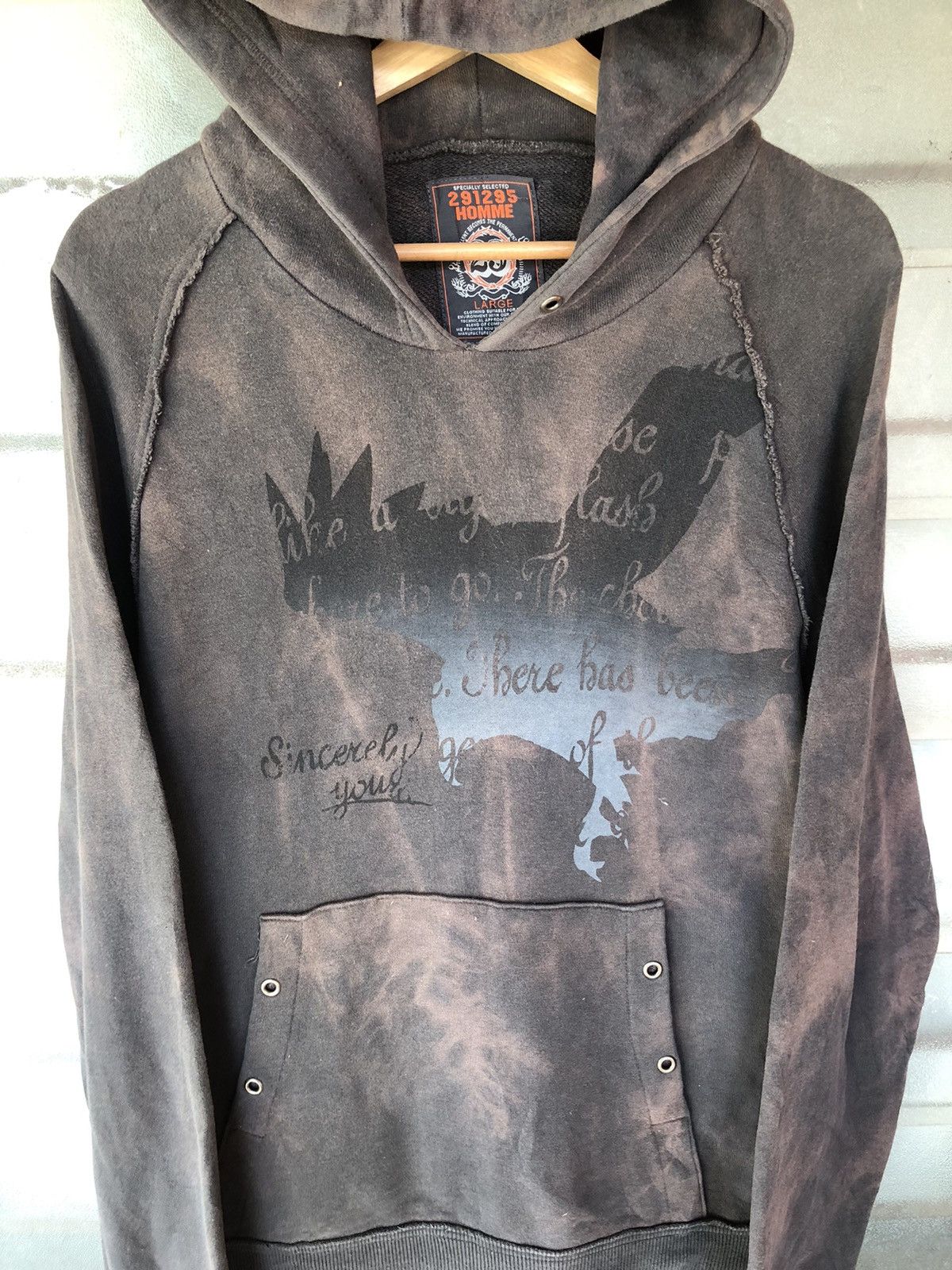 Japanese Brand Vintage 291295 Homme Punk Design Hoodie Size US L / EU 52-54 / 3 - 4 Thumbnail