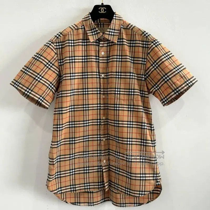 Burberry Burberry Brown Cotton Short Sleeve Shirt. Size US M / EU 48-50 / 2 - 1 Thumbnail