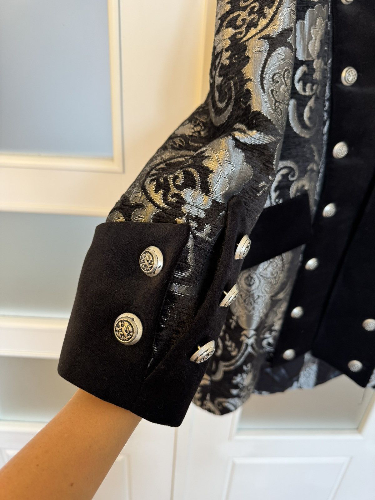 Other Shrine of Hollywood Dragon Coat Silver/Black Tapestry Size US L / EU 52-54 / 3 - 3 Thumbnail
