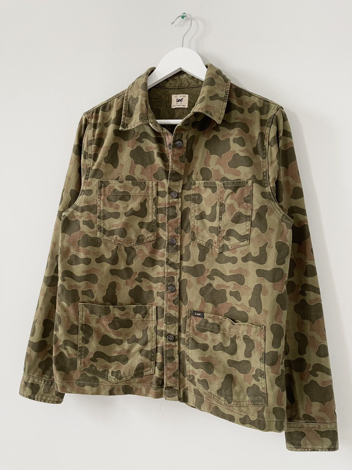 Lee LEE Woodland Camo Military Canvas Chore Jacket Size US S / EU 44-46 / 1 - 4 Thumbnail