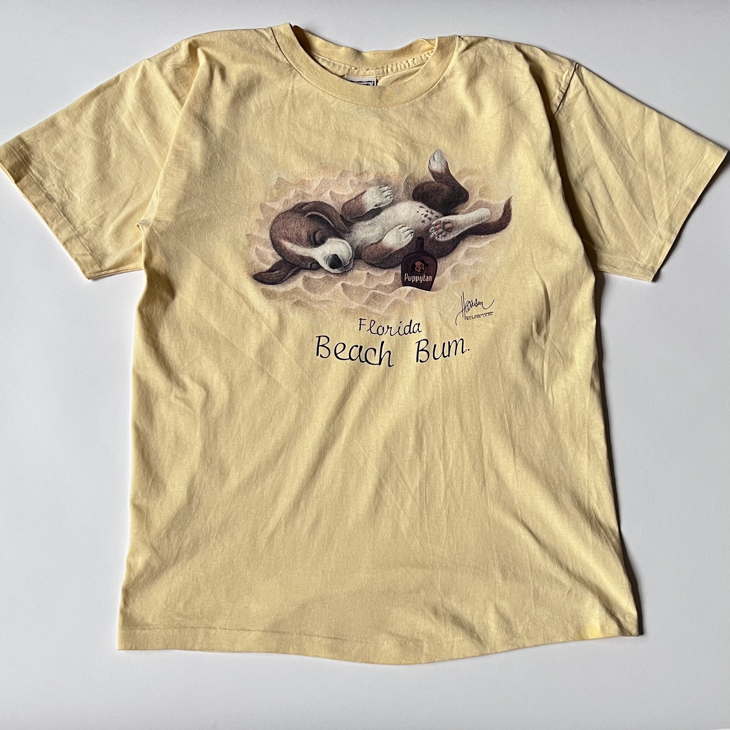 Vintage Vtg Bob Harrison Art Beach Bum Puppy Dog T-Shirt L Size US L / EU 52-54 / 3 - 1 Thumbnail