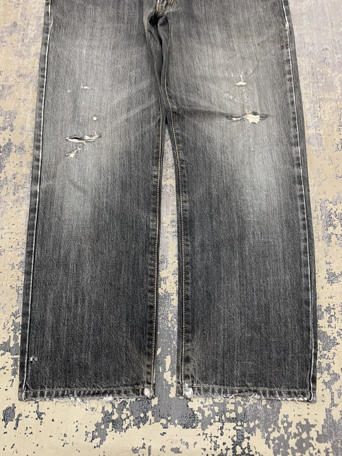 Edwin Thrashed Ripped faded distressed Edwin baggy style jeans Size US 34 / EU 50 - 5 Thumbnail