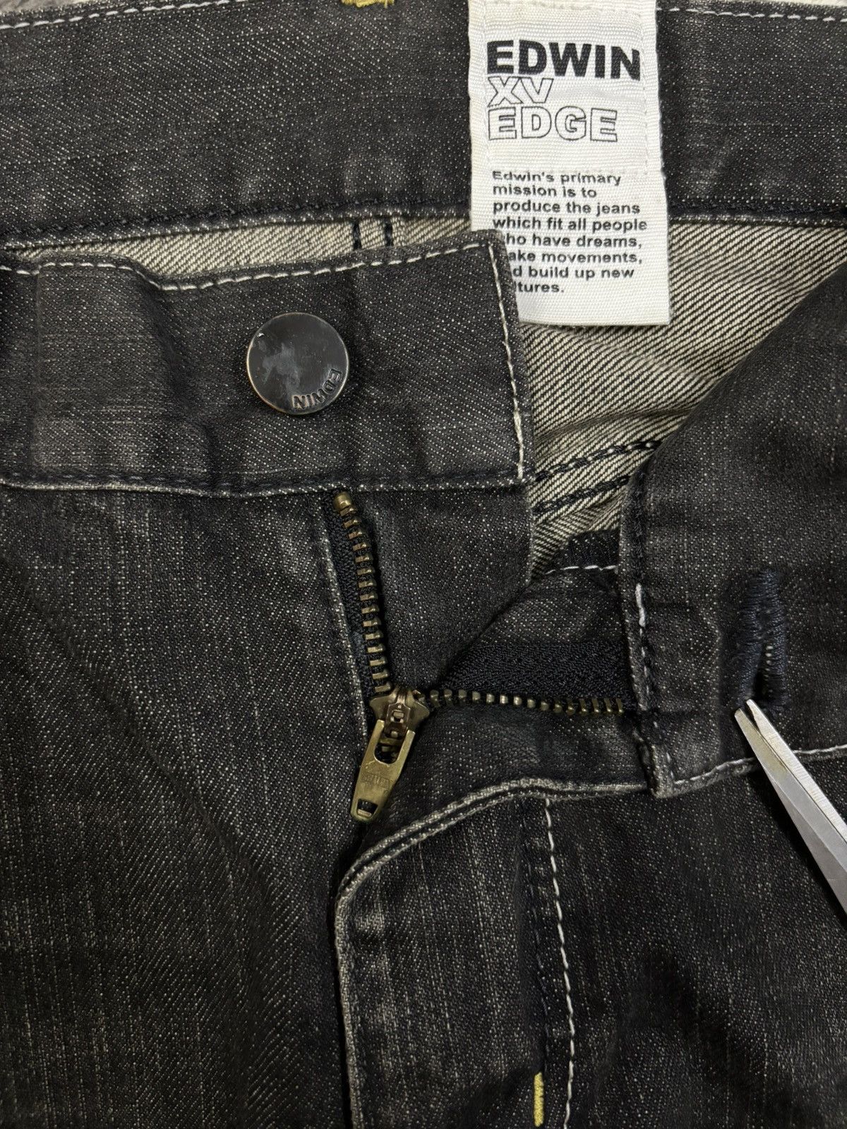 Edwin Vintage Edwin XV Edge Black Faded Distressed Jeans Size US 34 / EU 50 - 16 Thumbnail