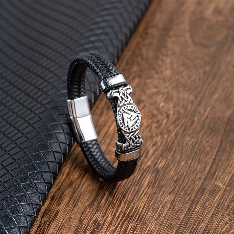 Other Vikings Braided Leather Bracelet Accessories Gift For Him Size ONE SIZE - 3 Thumbnail