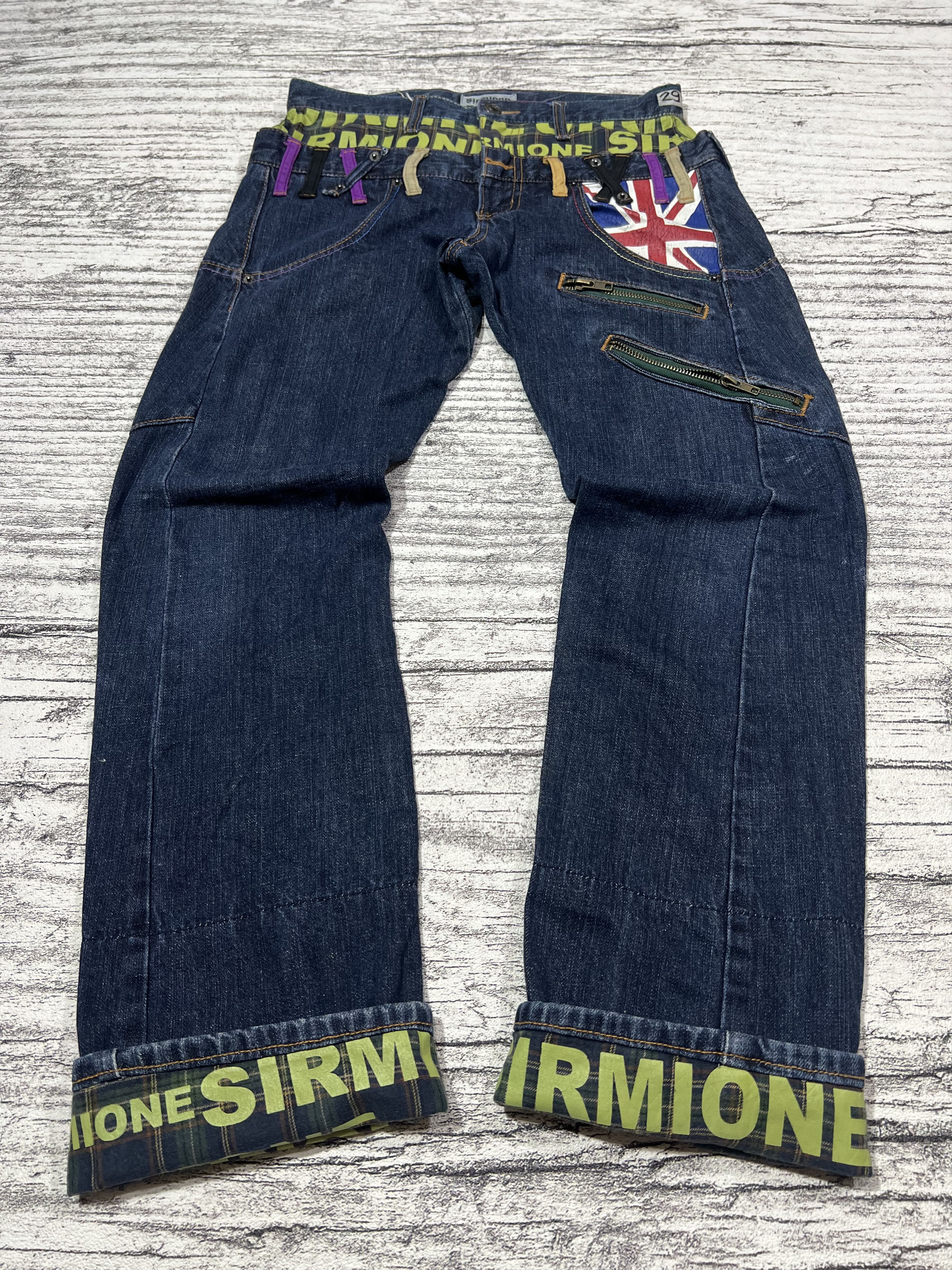 Japanese Brand 2000s Hysteric Double Waist Poem Jeans y2k Lgb Ifsix Size US 29 - 1 Thumbnail