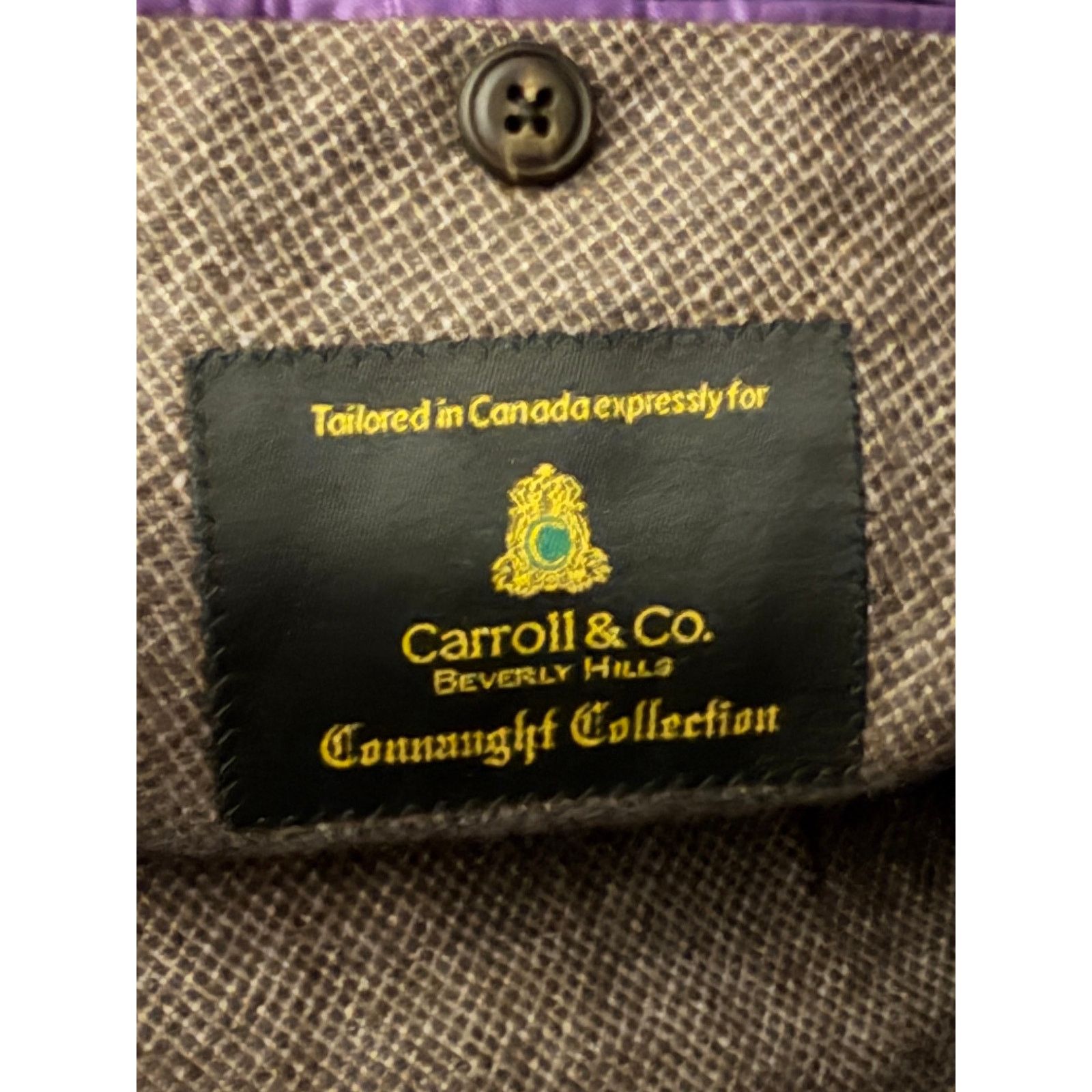 Other Carroll & Co Brown Pure Cashmere Blazer Size 48R - 3 Thumbnail