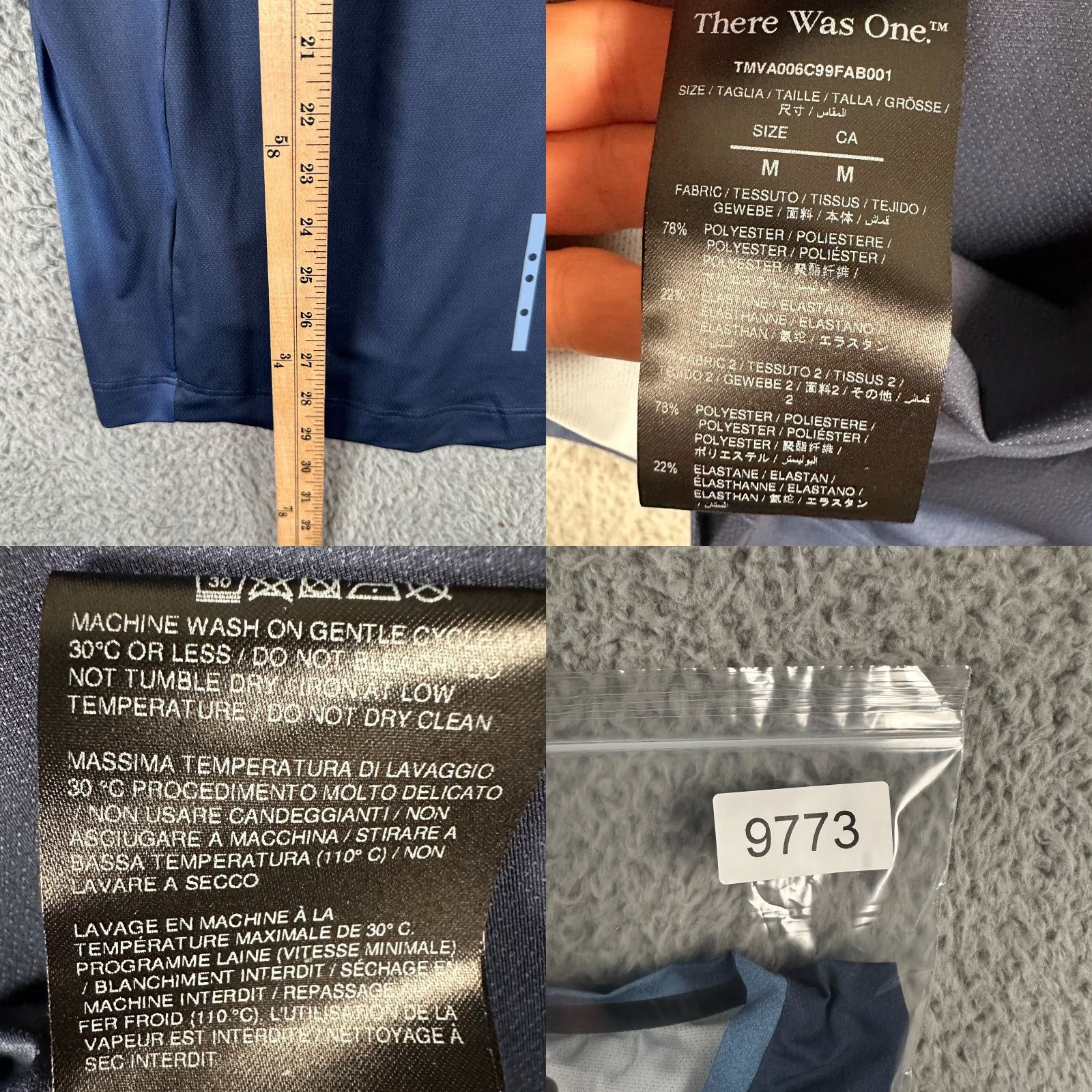 Vintage There Was One Performance Shirt Mens Medium Blue Geometric Athletic Tee Size US M / EU 48-50 / 2 - 8 Thumbnail