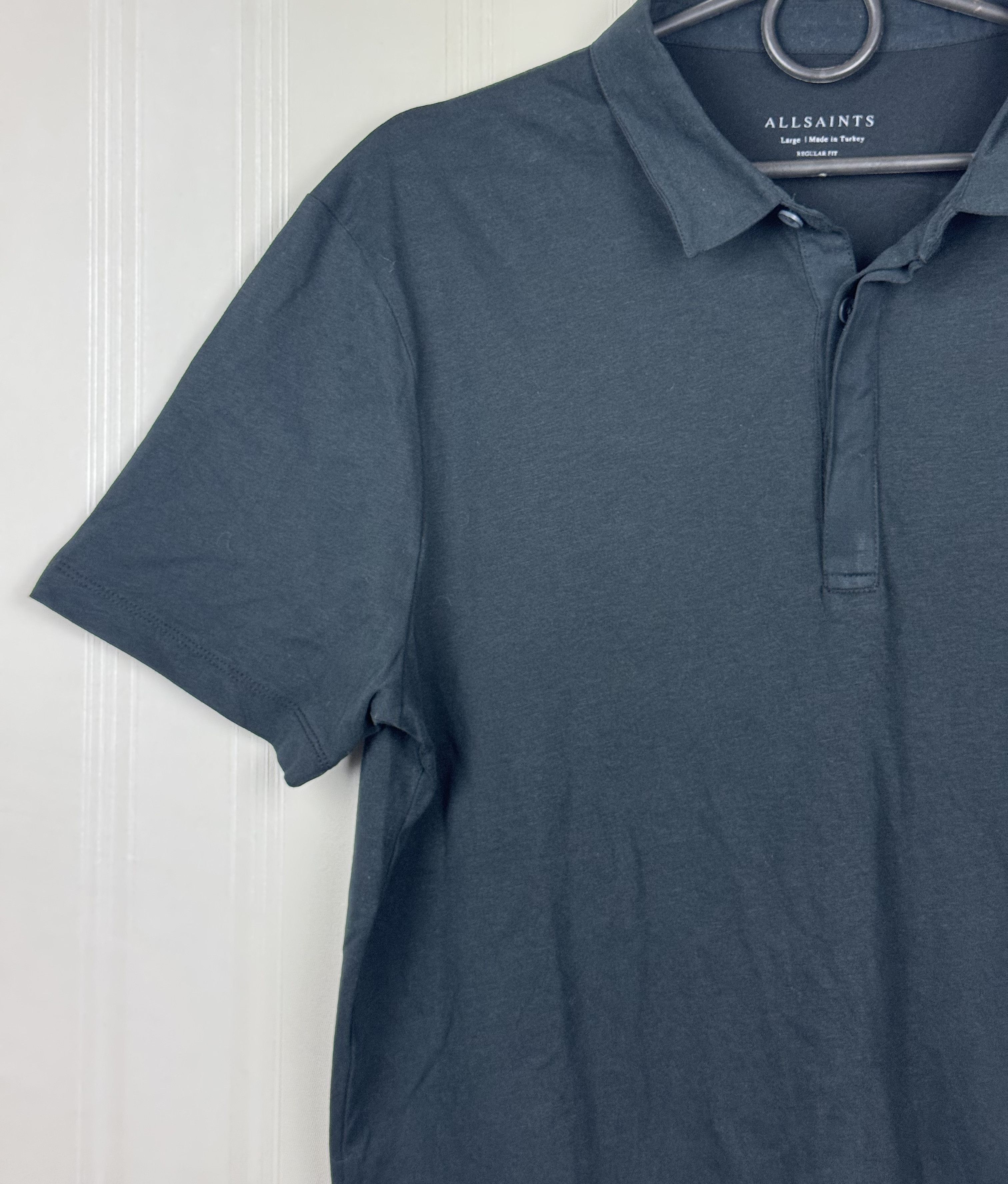Allsaints AllSaints Black Logo Polo Size L 100% Cotton Size US L / EU 52-54 / 3 - 15 Thumbnail