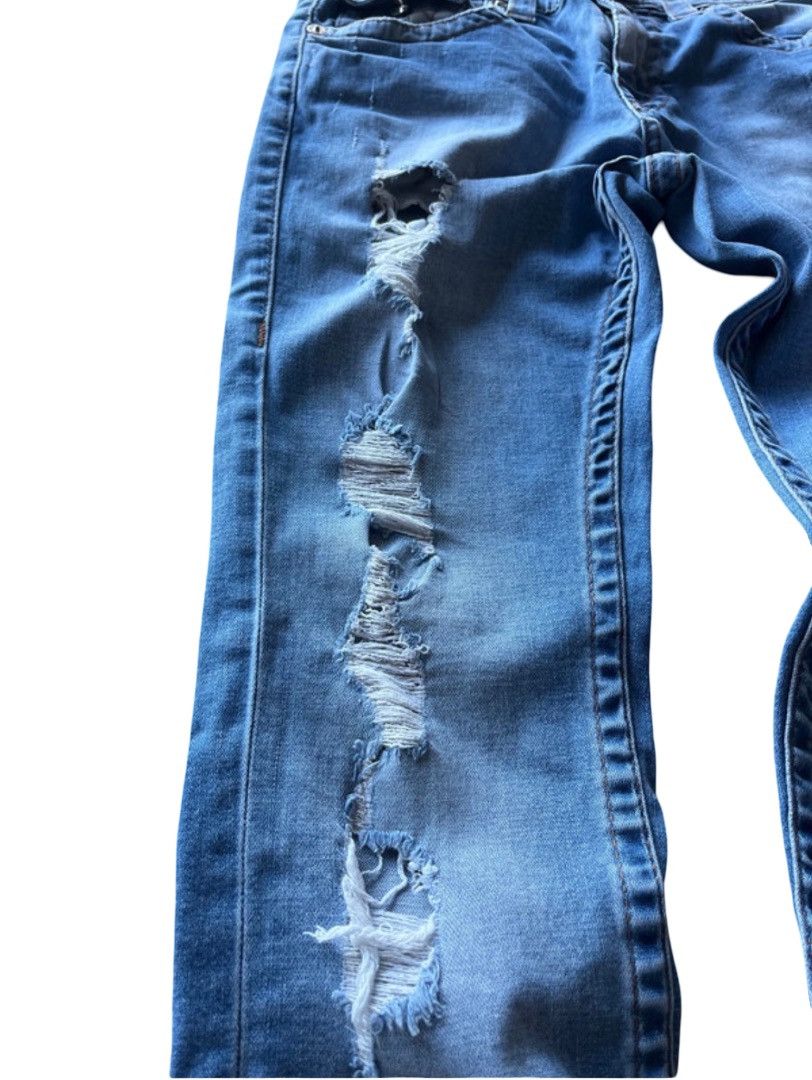 True Religion True Religion Distressed Skinny Jeans – W29 L30 – Blue Wash Size US 29 - 2 Thumbnail