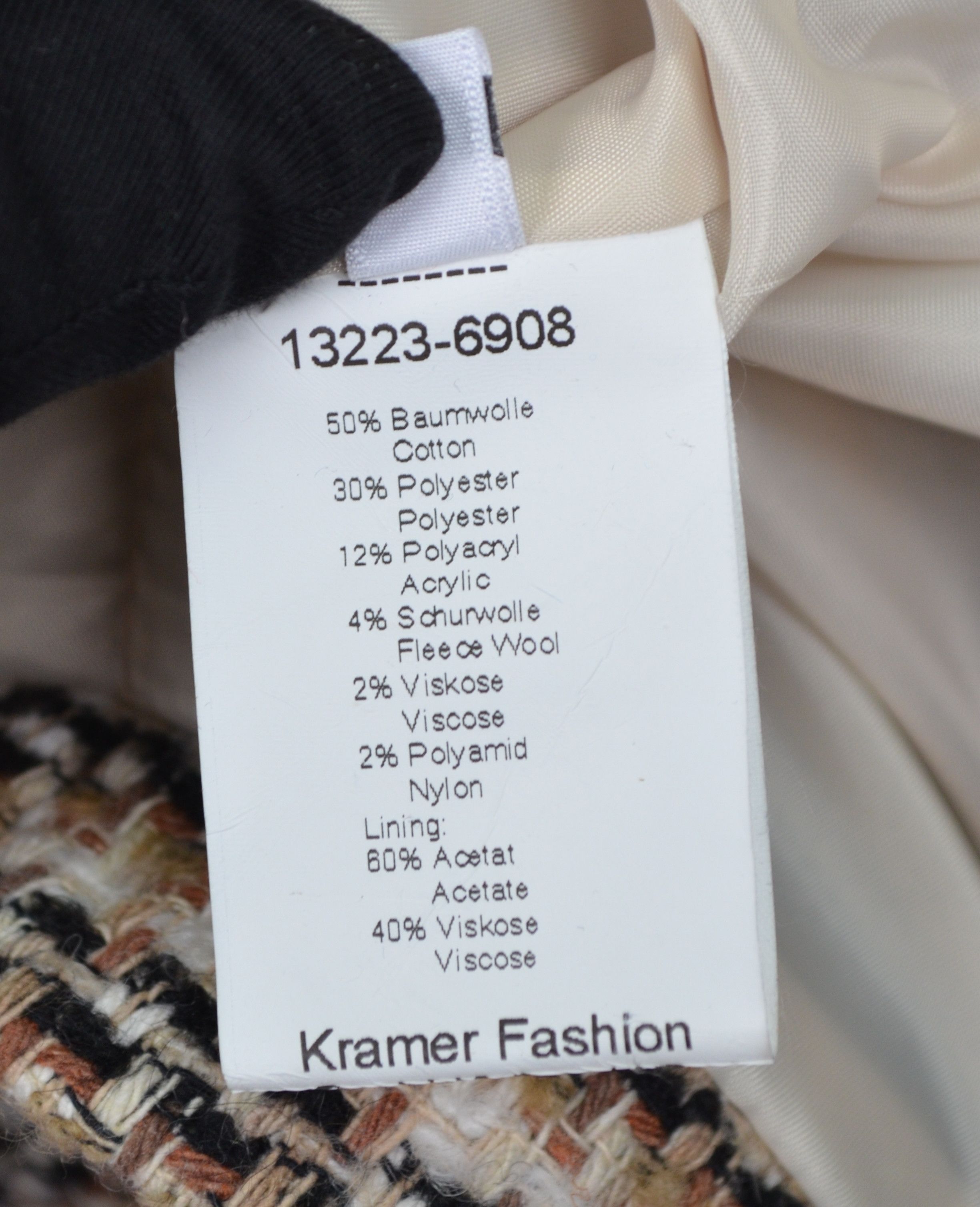 Designer Herzensangelegenheit Tweed Cotton Blazer Jacket Sz 42 XL Size XL / US 12-14 / IT 48-50 - 19 Thumbnail