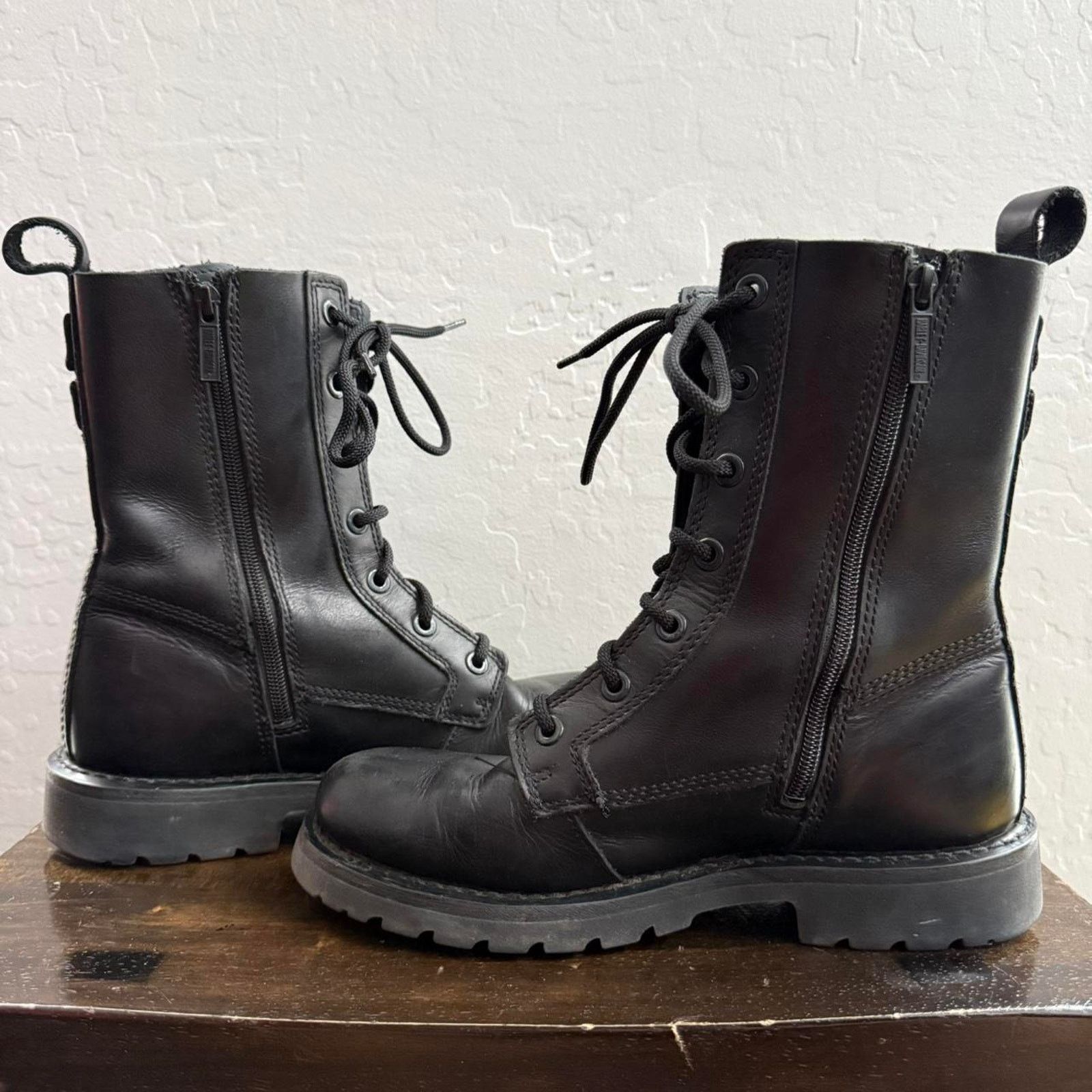 Harley Davidson Vintage Harley Davidson Leather Boots With Embossed Logo Size US 9.5 / EU 42-43 - 2 Thumbnail