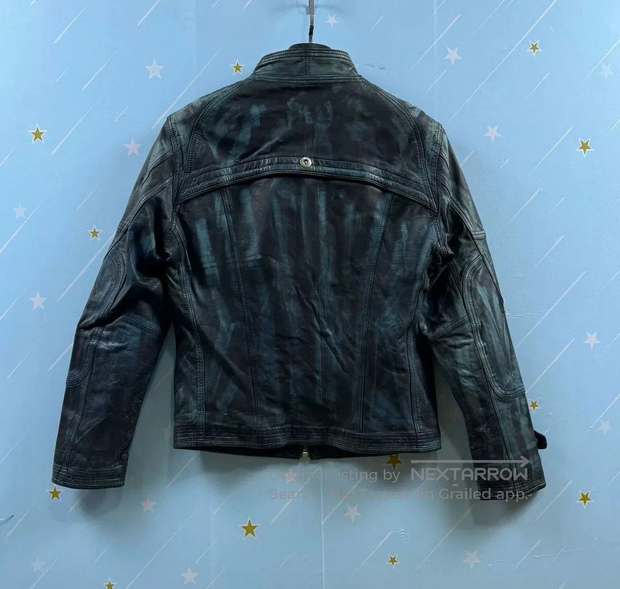 Dsquared2 DSQUARED2 Men's Leather Motorcycle Jacket. Size US L / EU 52-54 / 3 - 2 Thumbnail