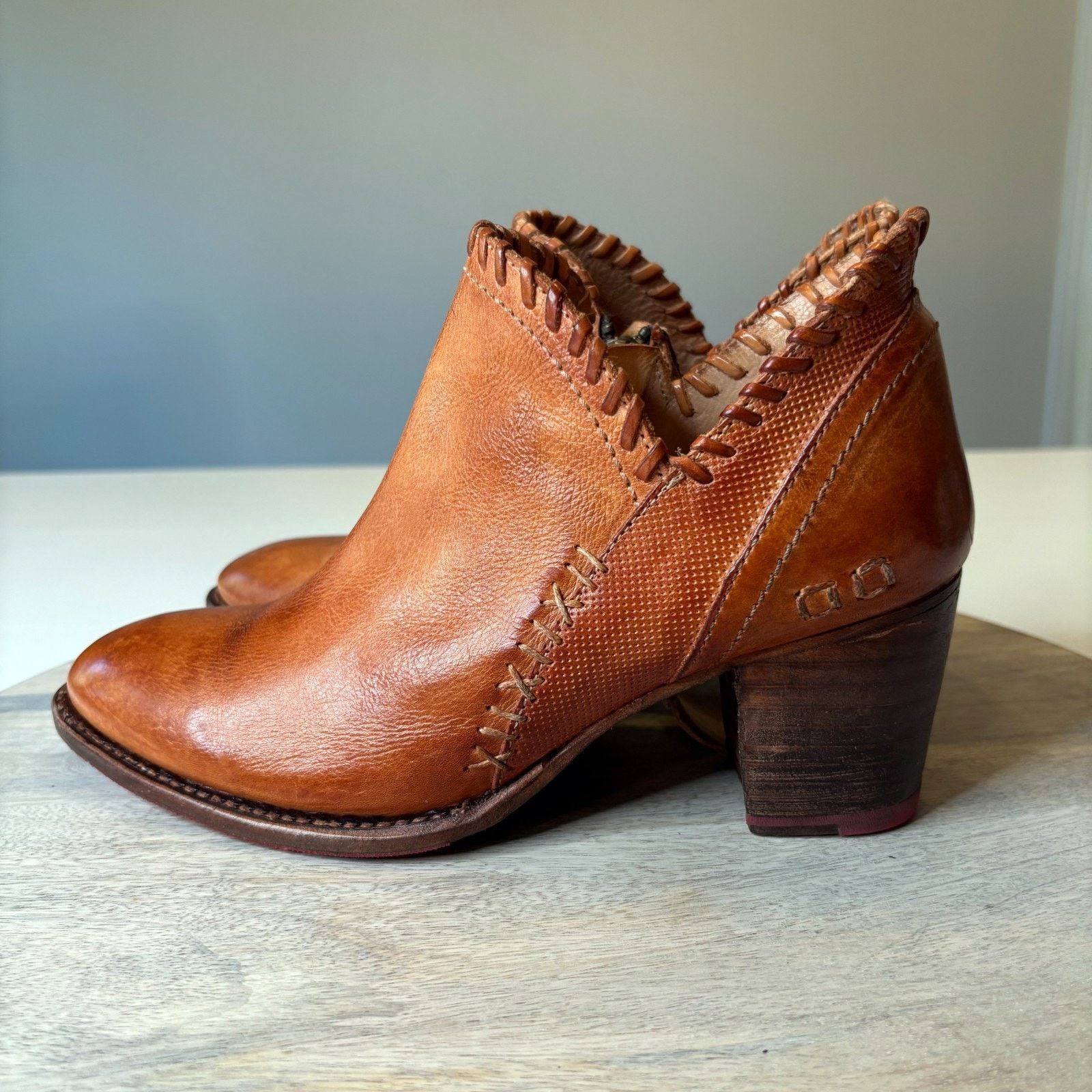 Bed Stu BedStu Carla Booties Tan Rustic Western Boho Boots Sz 8.5 Size US 8.5 / IT 38.5 - 3 Thumbnail