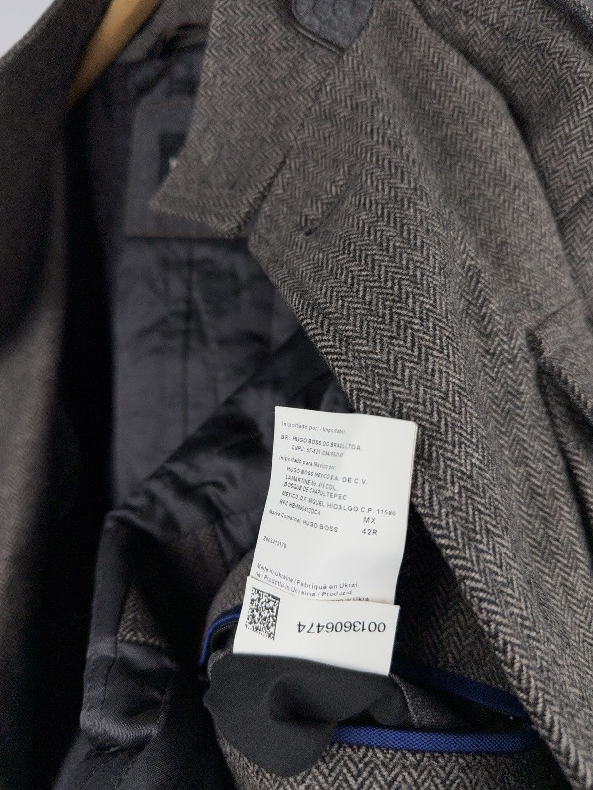 Hugo Boss Luxury 00s Hugo Boss Herringbone Field Jacket Grey Wool Size US L / EU 52-54 / 3 - 19 Thumbnail