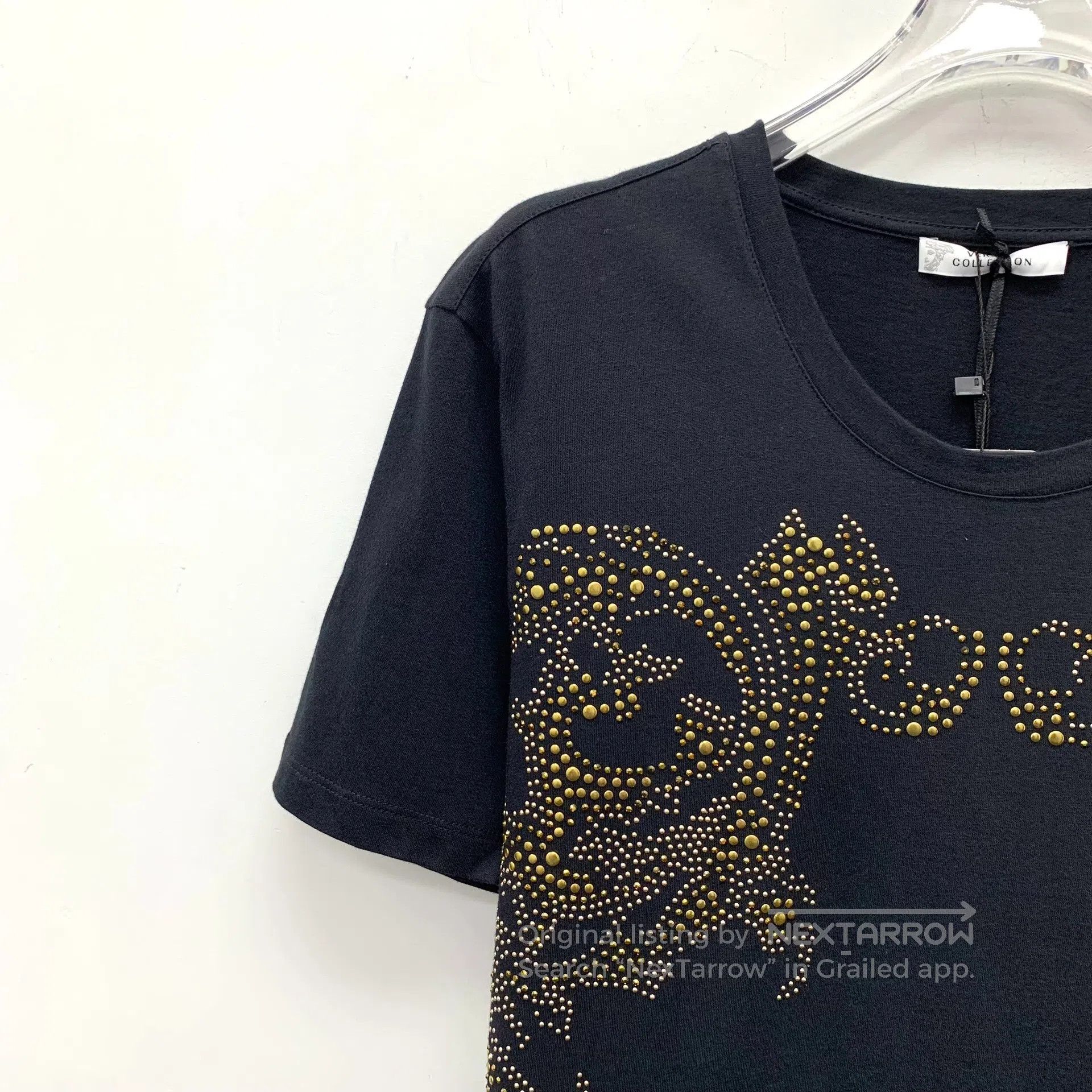 Versace Versace Black pattern stud design cotton crew neck short s Size US S / EU 44-46 / 1 - 3 Thumbnail
