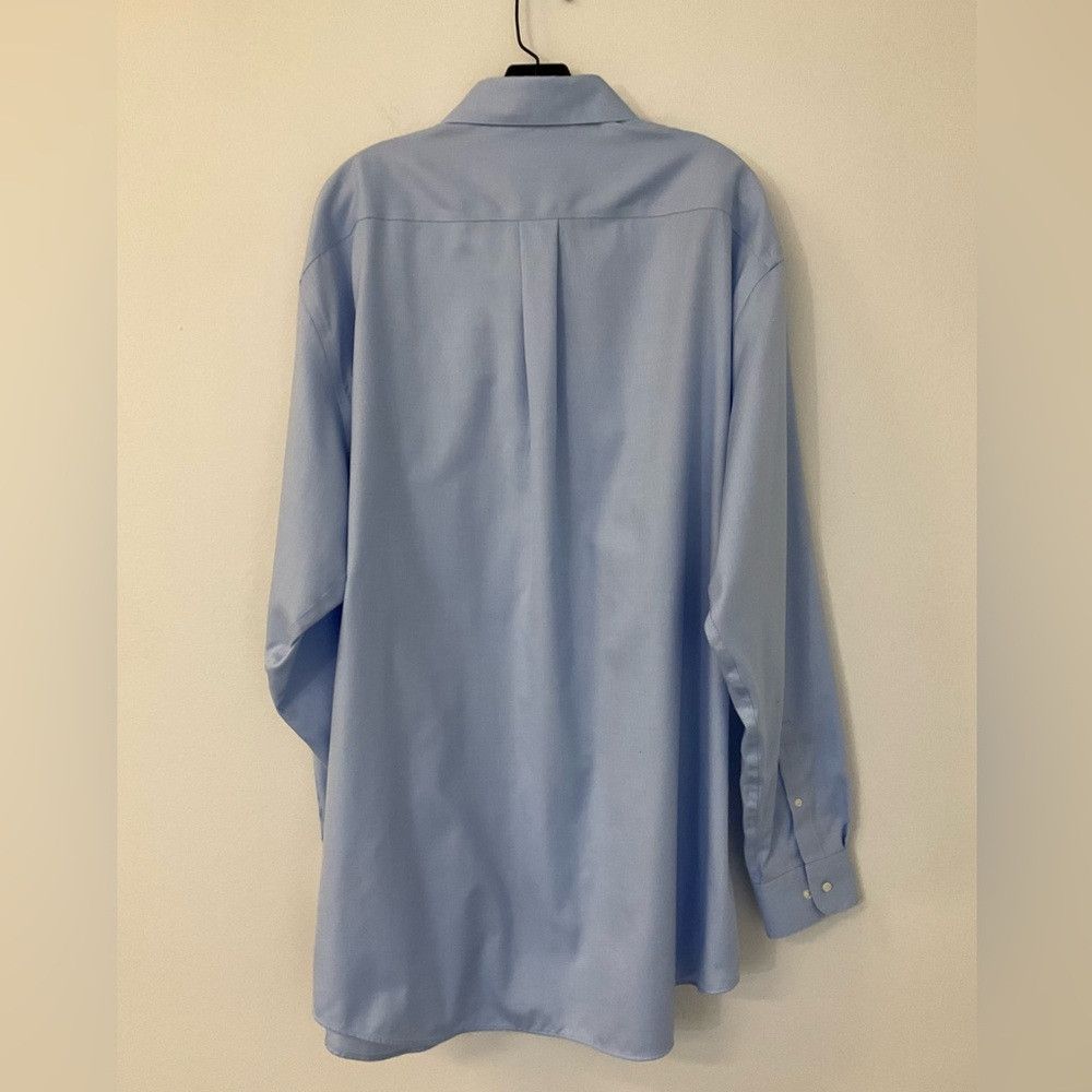 Joseph Abboud JOSEPH ABOUD Light Blue Dress Shirt Wrinkle Resistant Size US XL / EU 56 / 4 - 3 Thumbnail
