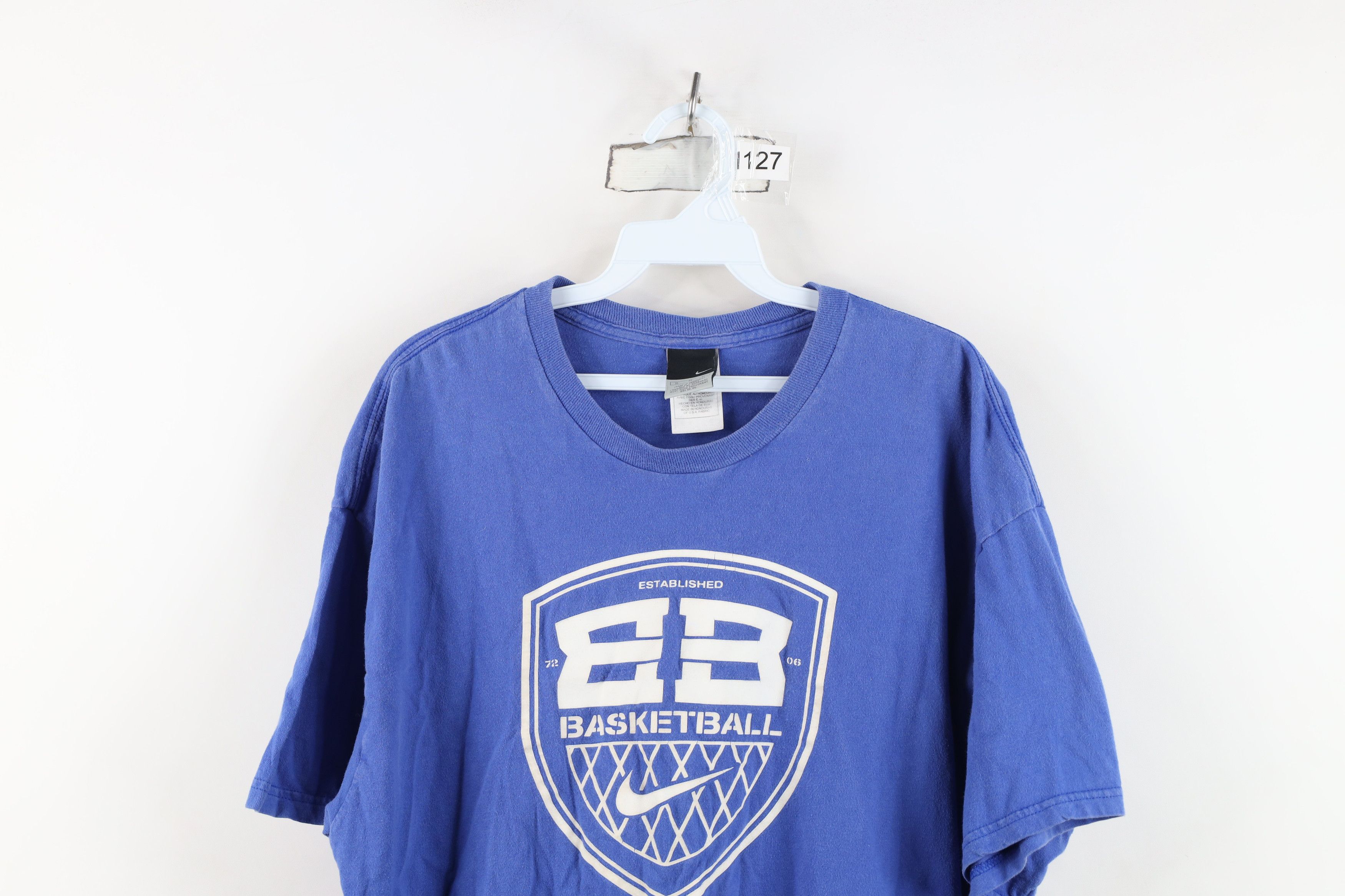 Nike Vintage Nike Basketball Scott Center Swoosh T-Shirt Blue Size US XL / EU 56 / 4 - 2 Thumbnail