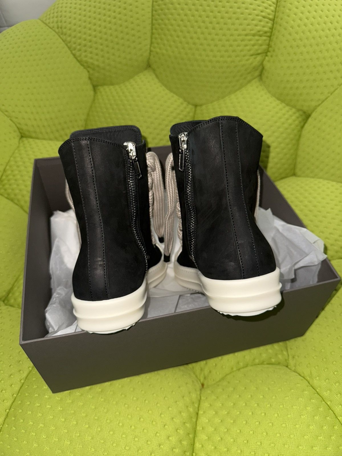 Rick Owens Rick Owen’s jumbo grained leather jumbo lace sneakers Size US 10 / EU 43 - 7 Thumbnail