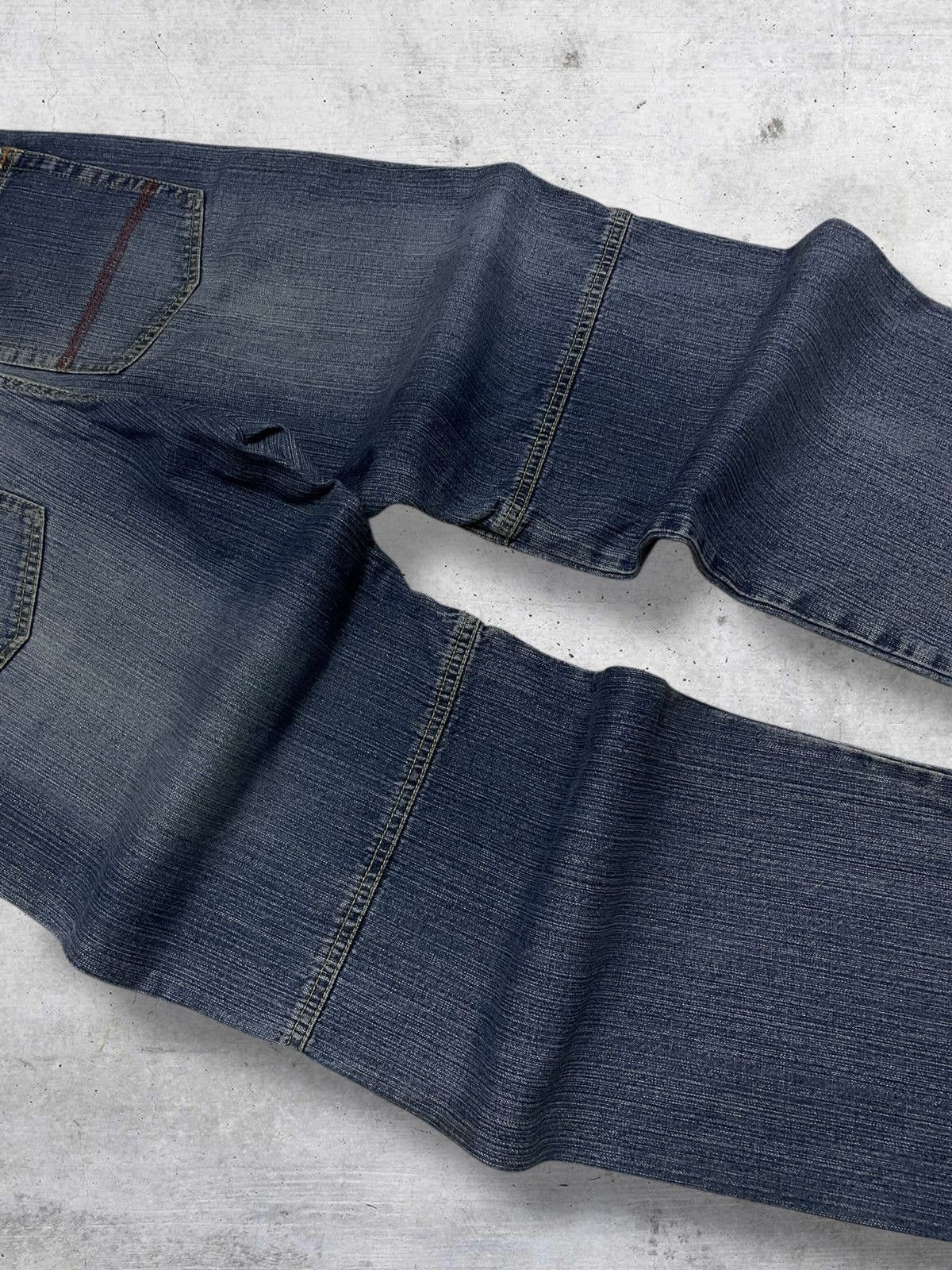 Japanese Brand VINTATE TRANSER Y2K JAPAN DESIGNER BAGGY DOUBLE KNEE DENIM Size US 28 / EU 44 - 13 Thumbnail