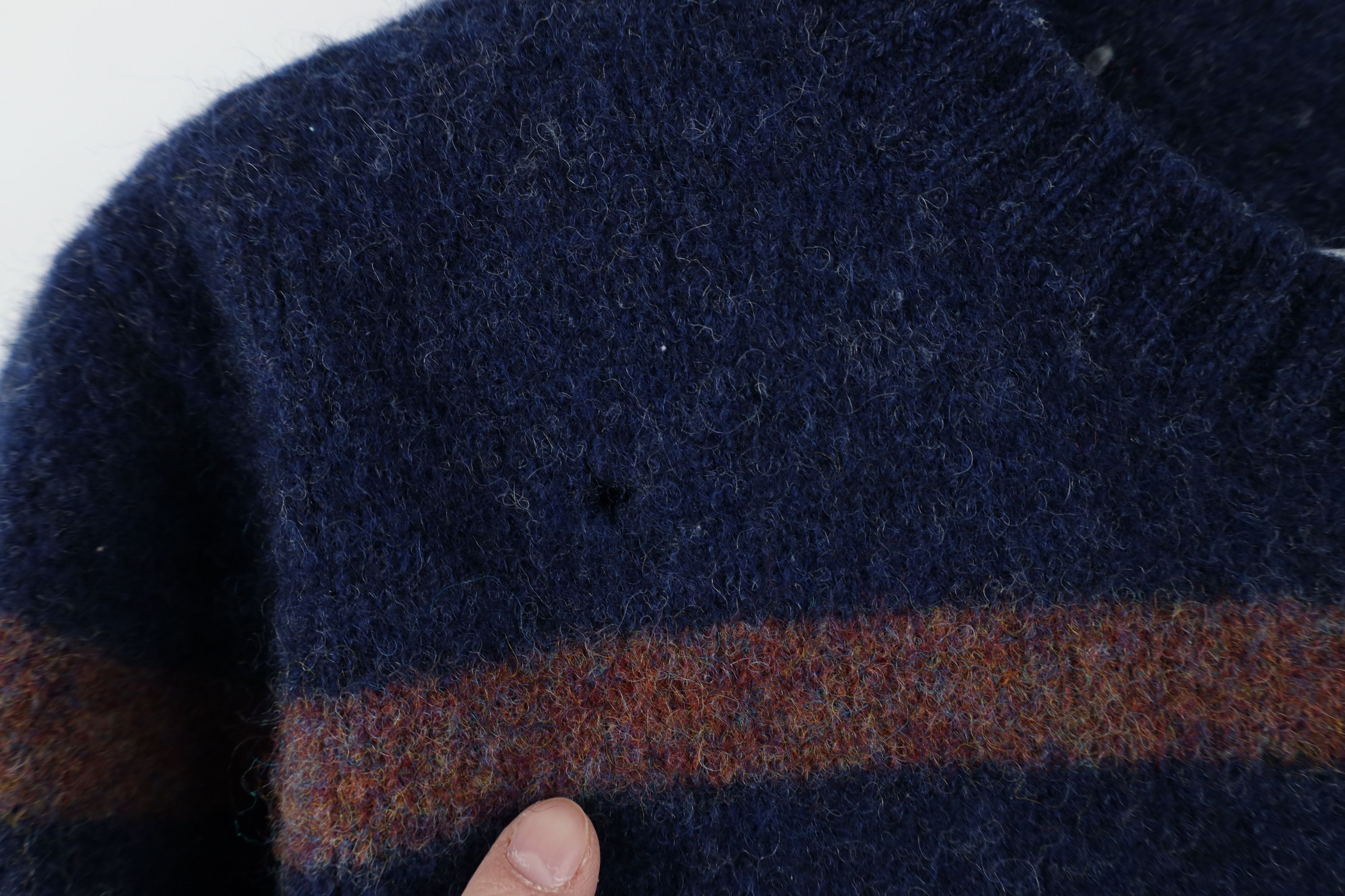 Ralph Lauren × Vintage Vintage 90s Chaps Ralph Lauren Argyle Striped Knit Sweater Size L / US 10 / IT 46 - 6 Thumbnail