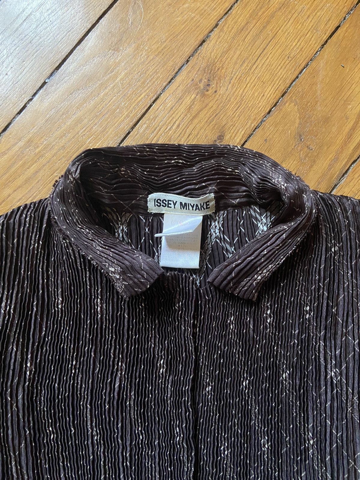 Issey Miyake RARE Issey Miyake Unisex Patterned Purple Pleated Shirt Size M / US 6-8 / IT 42-44 - 6 Thumbnail