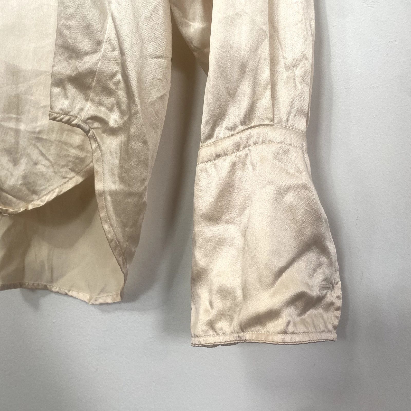 Polo Ralph Lauren Vintage Polo Ralph Lauren 100% Silk Button Up Shirt Ivory Size XS / US 0-2 / IT 36-38 - 8 Thumbnail
