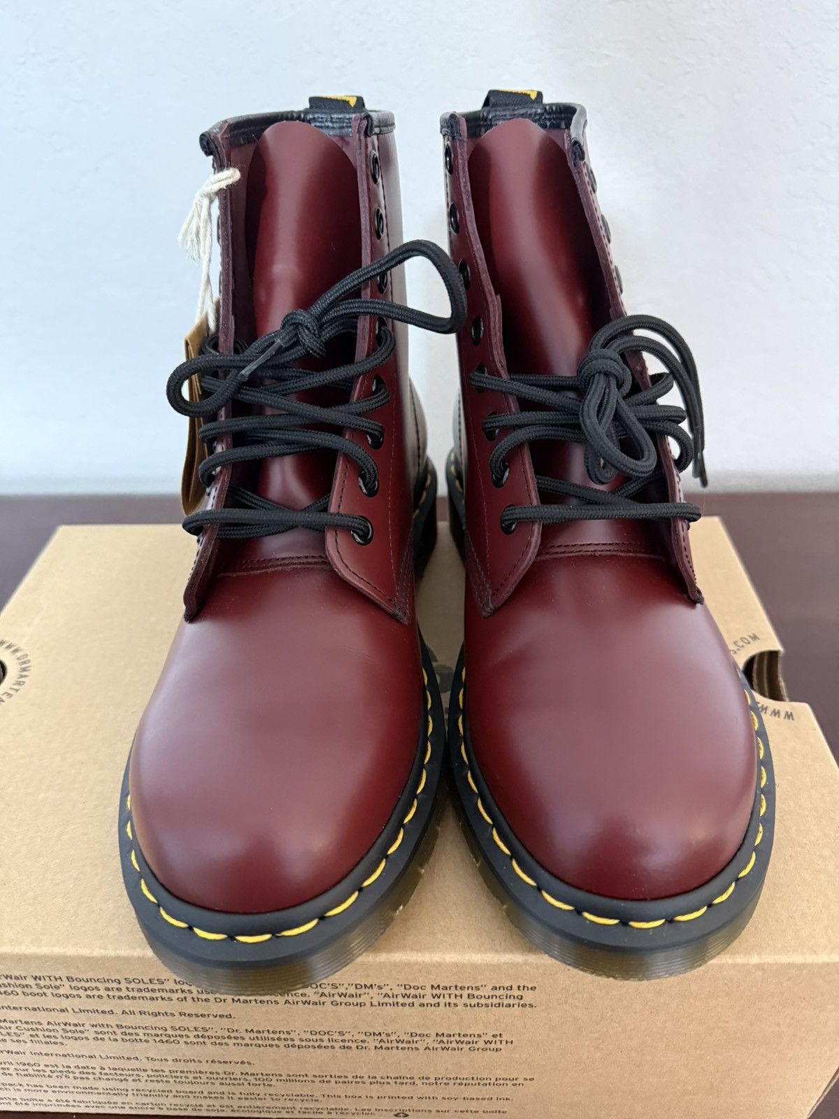 Dr. Martens NWT Dr. Martens 1460 Smooth Leather Lace Up Cherry Red Boots Size US 8 / EU 41 - 17 Thumbnail