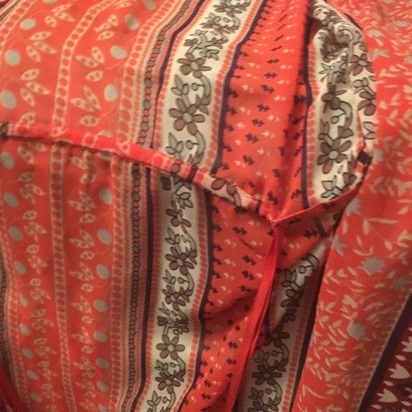 Free People Free People orange Floral Striped Button Down Top Size M / US 6-8 / IT 42-44 - 6 Thumbnail