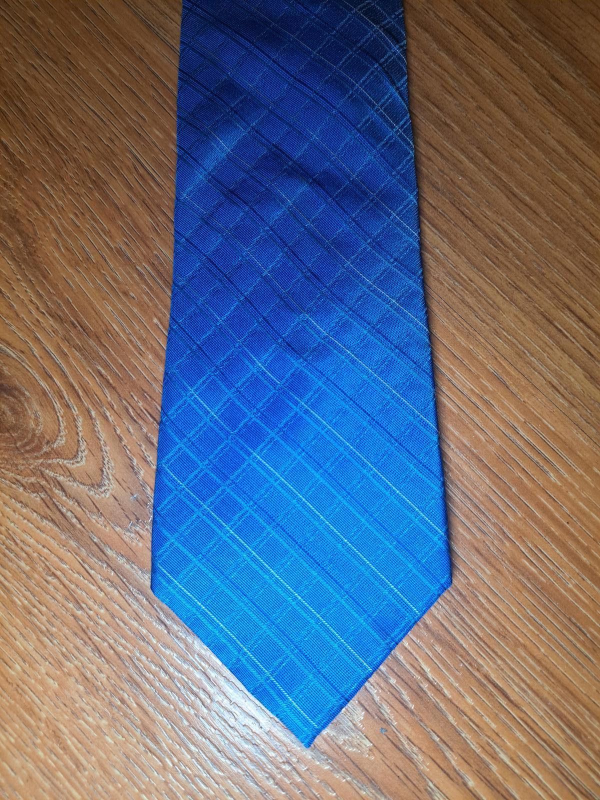 Calvin Klein Calvin Klein 100% Silk Tie Blue Striped Necktie Size ONE SIZE - 1 Thumbnail