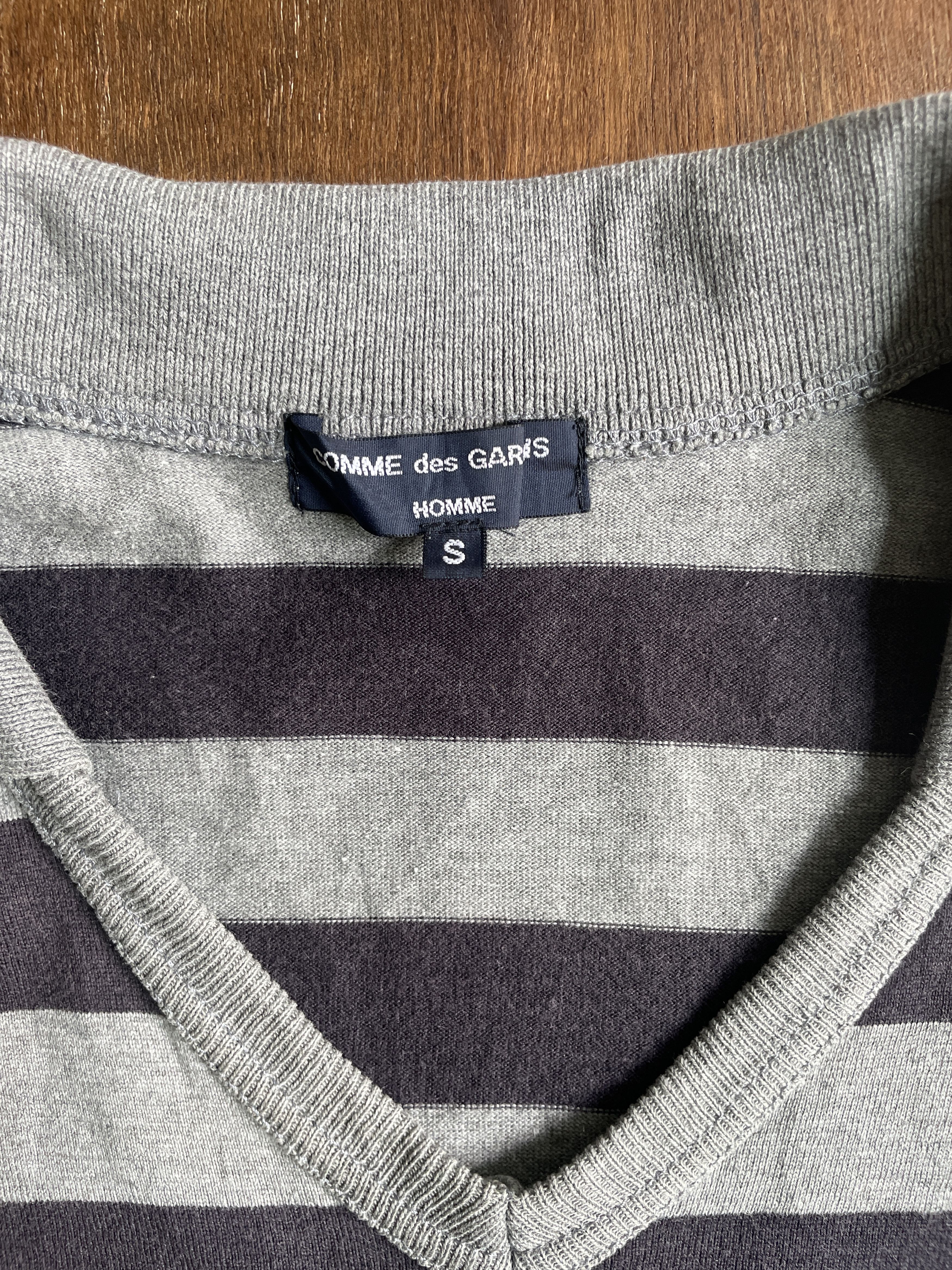 Comme des Garcons Homme CDGH Stripped Polo Shirt 2004 Size US S / EU 44-46 / 1 - 3 Thumbnail
