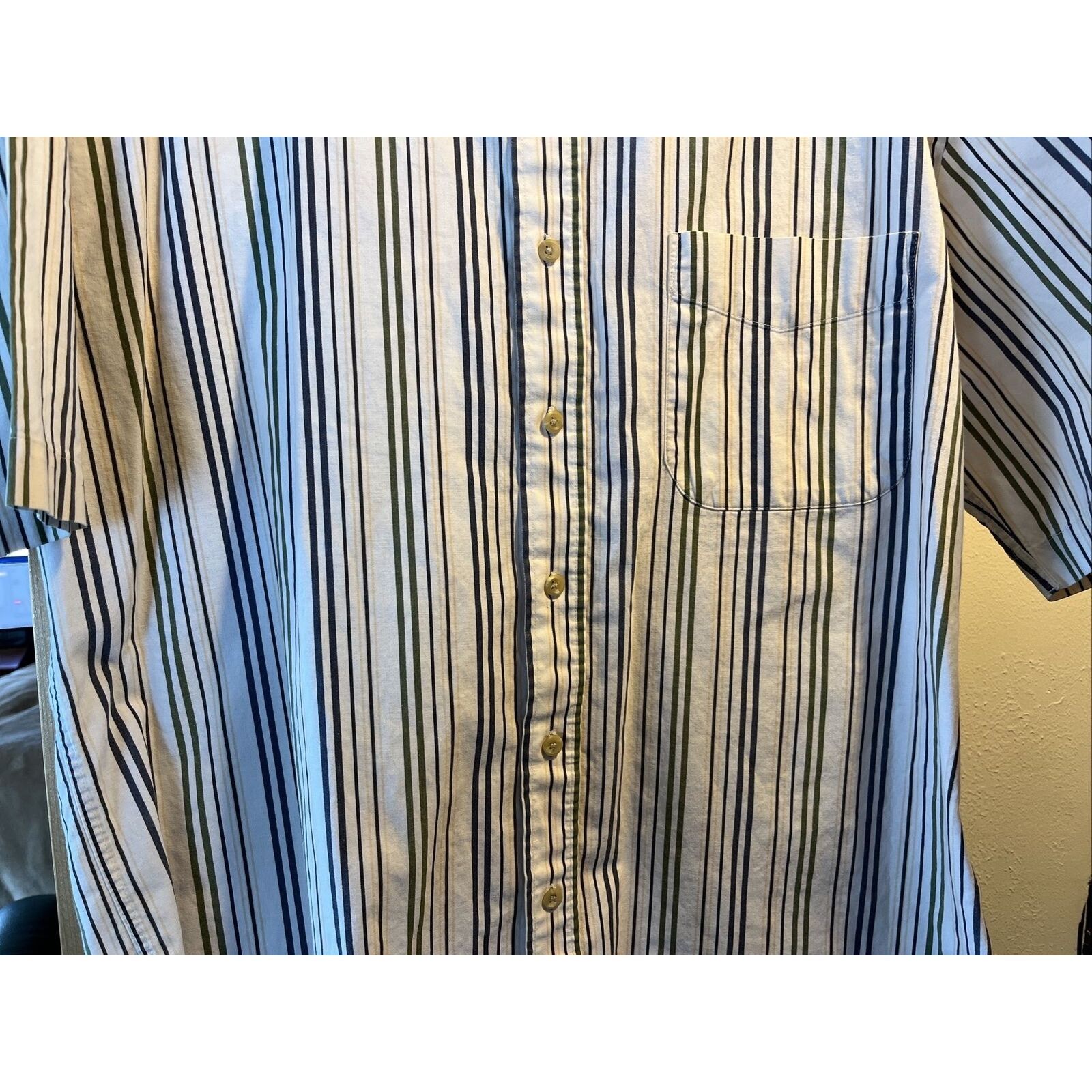 Supreme Supreme Vintage Men’s L White Blue Striped SS Cotton Shirt Size US L / EU 52-54 / 3 - 5 Thumbnail