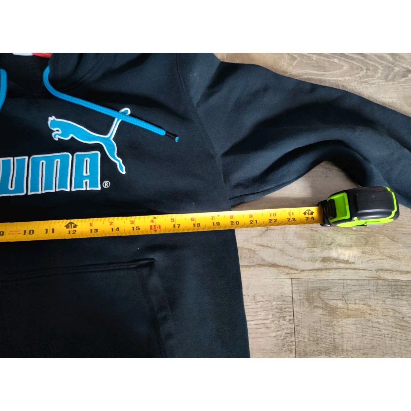 Puma PUMA Sport Lifestyle Hoodie Men's Size M Black Long Sleeve Drawstring Graphic Print Size US M / EU 48-50 / 2 - 6 Thumbnail